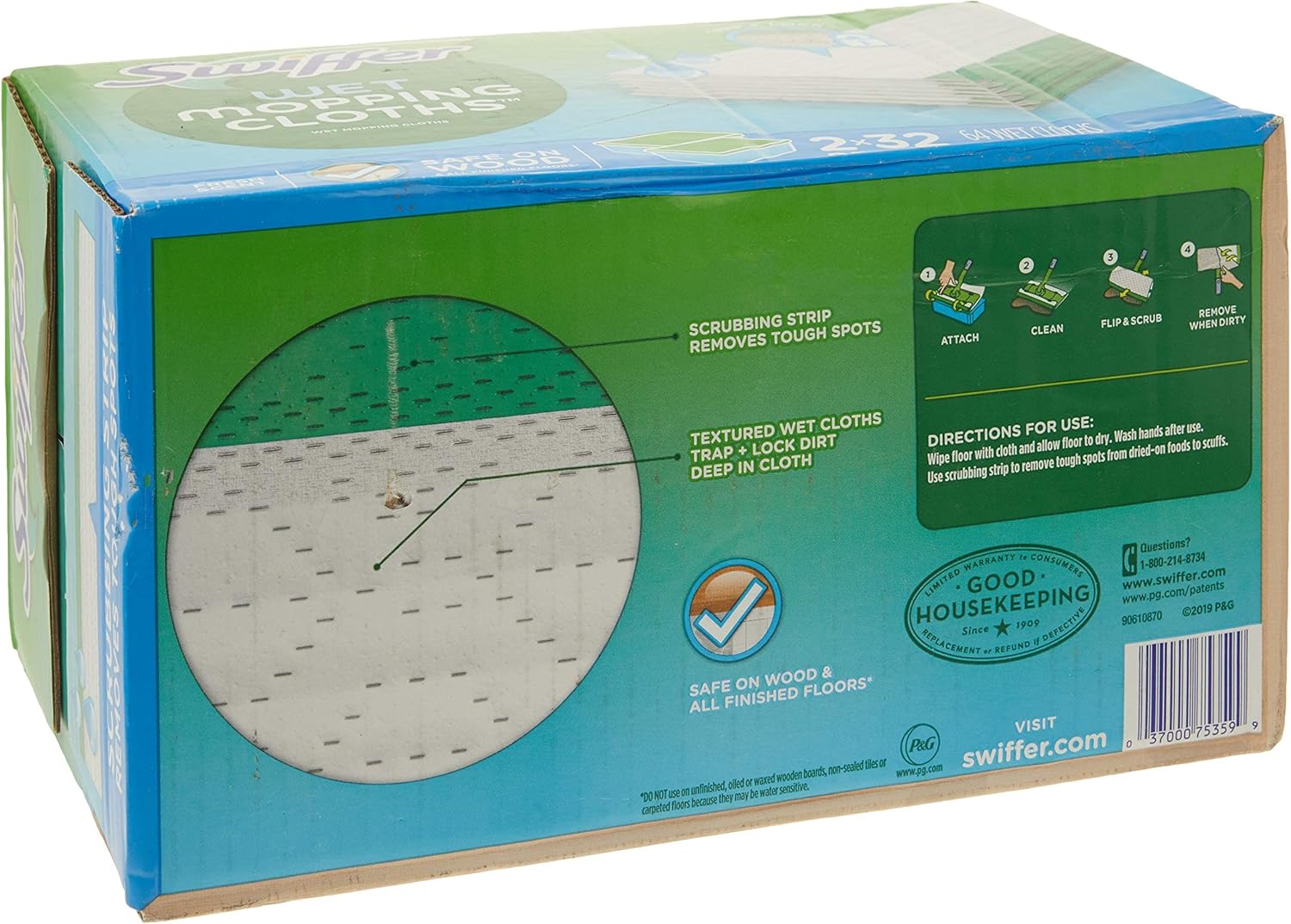 Swiffer Sweeper Wet Mopping Cloth - 32-Count