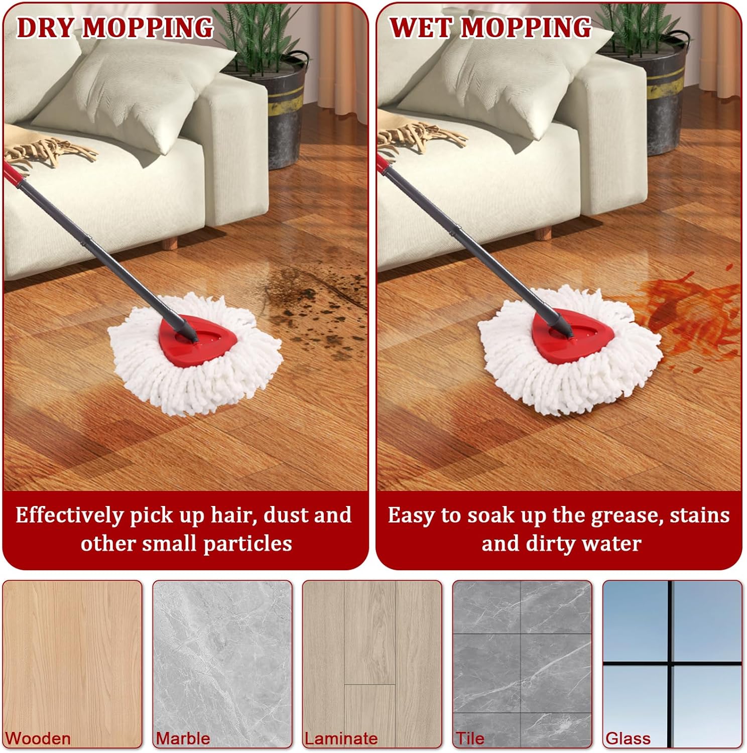 4-Piece Set Perfect Fit for O-Ceda Mops