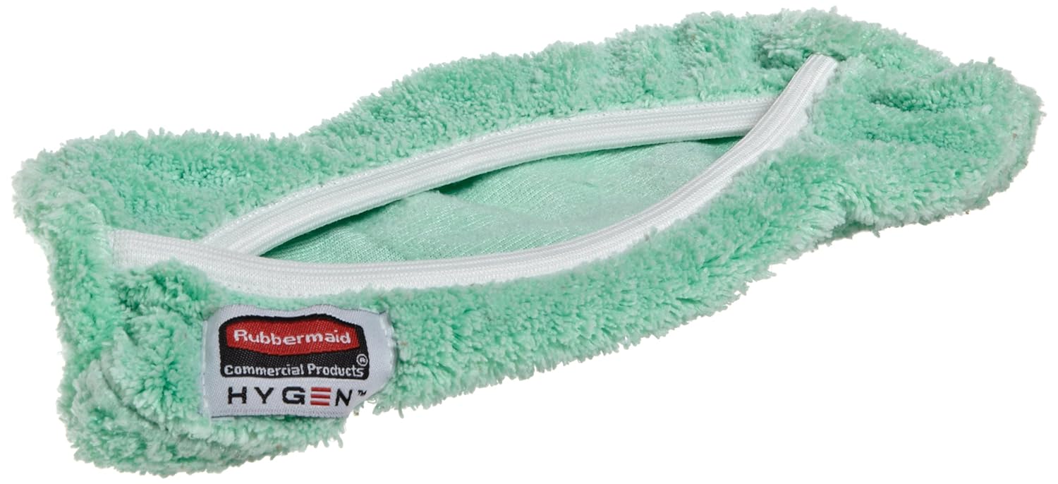 Rubbermaid Commercial HYGEN Quick-Connect Mop Cover 8-inch Green WetDrop Mop Frame