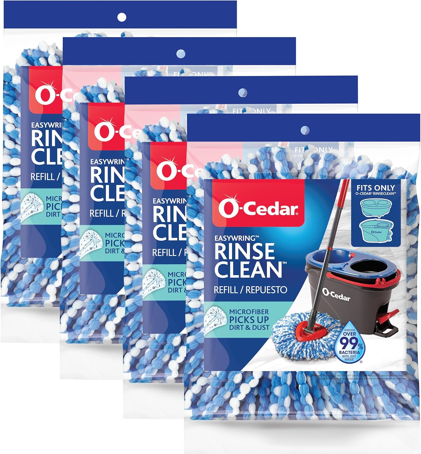 O-Cedar EasyWring Refill Set 4-Pack