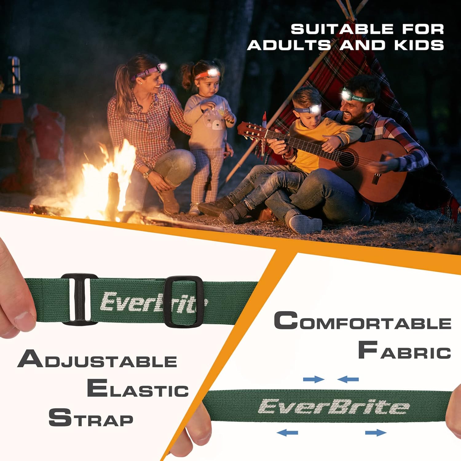 EverBrite 5 Pack 4 Lighting Modes Headlamp