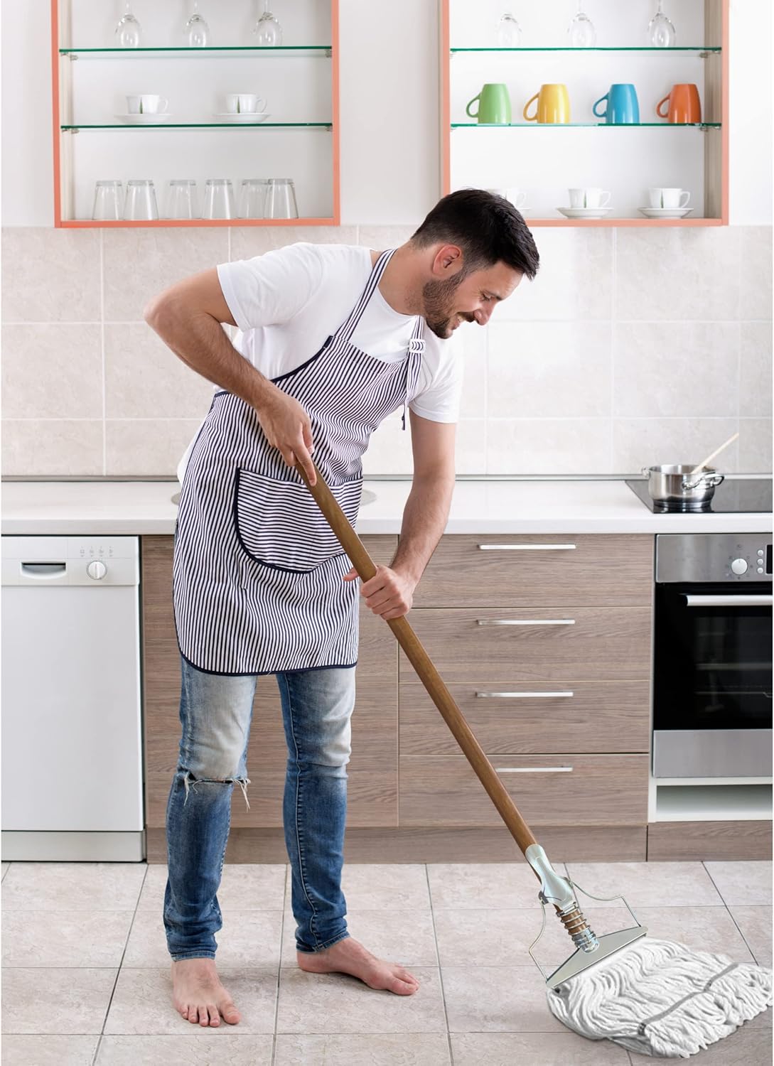 Heavy-Duty 59 Mop Handle Professional Mops for Floor Cleaning
