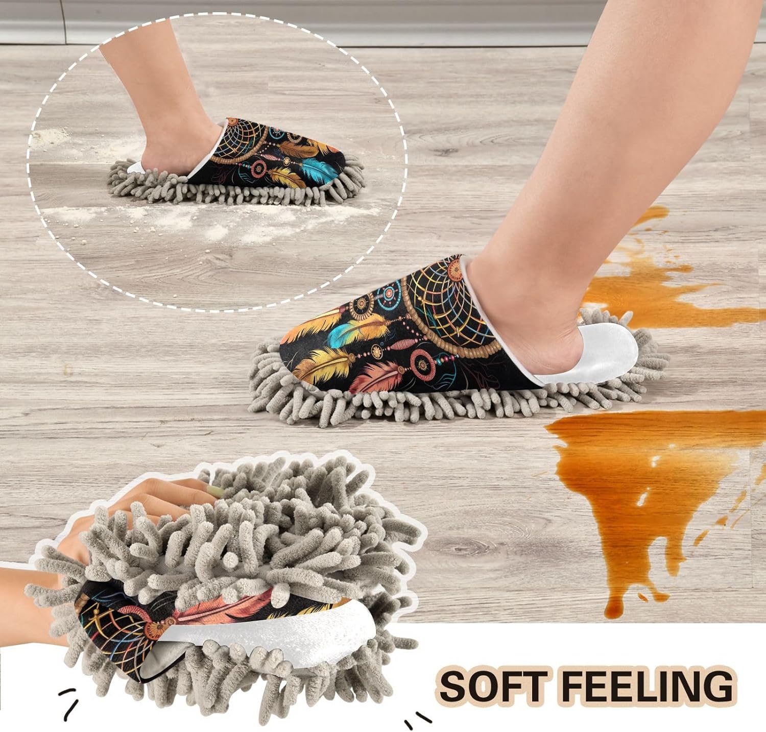 Spacious and Cozy Mop Unused Slippers Eco-Friendly Soft to Clean
