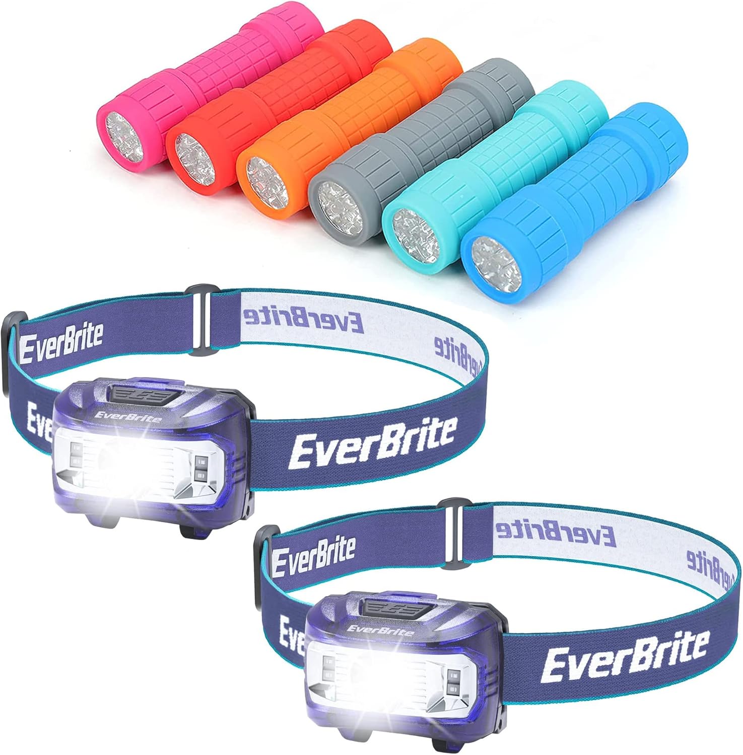 Compact LED Flashlight Headlamp Set