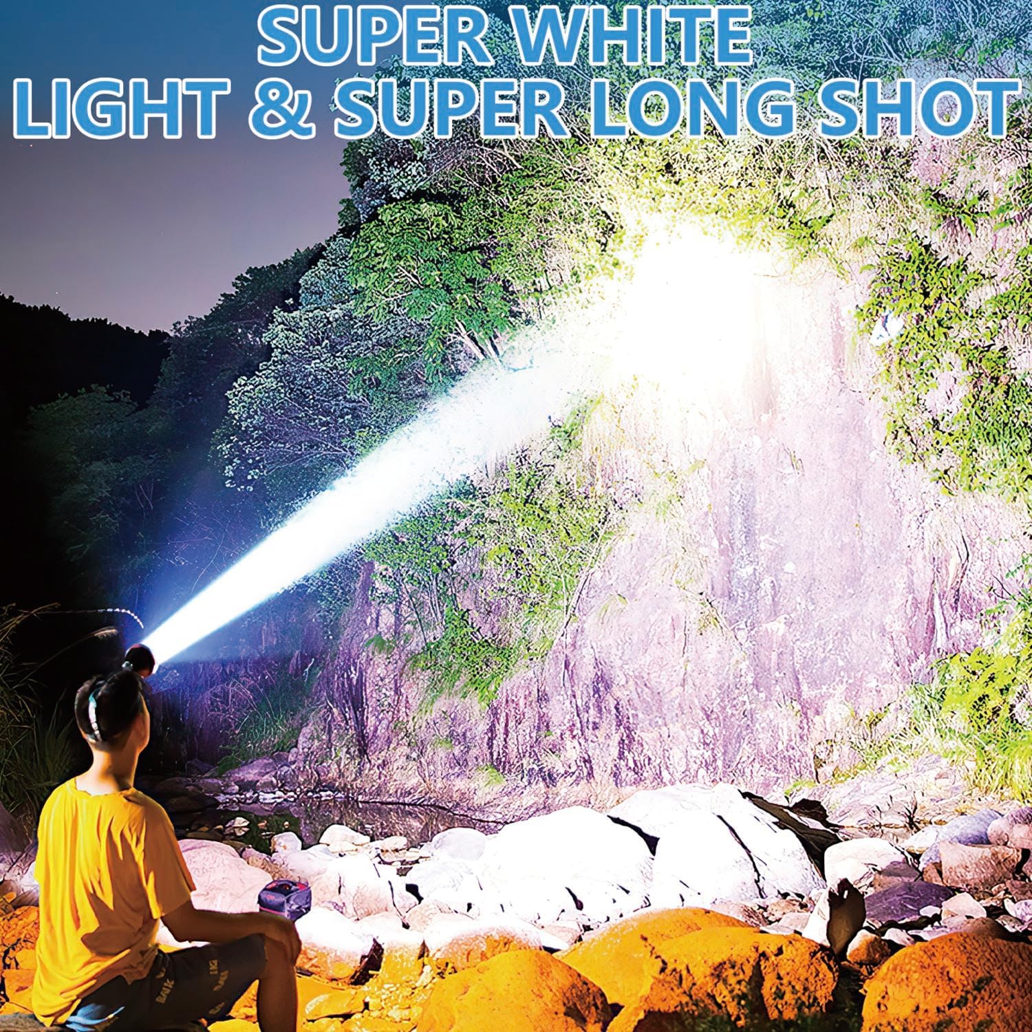Bright Rechargeable LED Headlamp Camping Hiking More