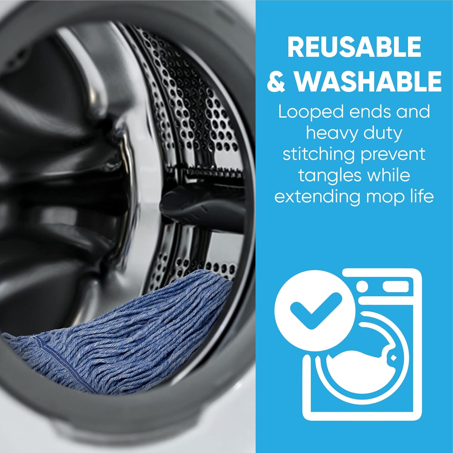 20oz Heavy Duty Replacement Mop Heads for iDeaology - 4-Pack
