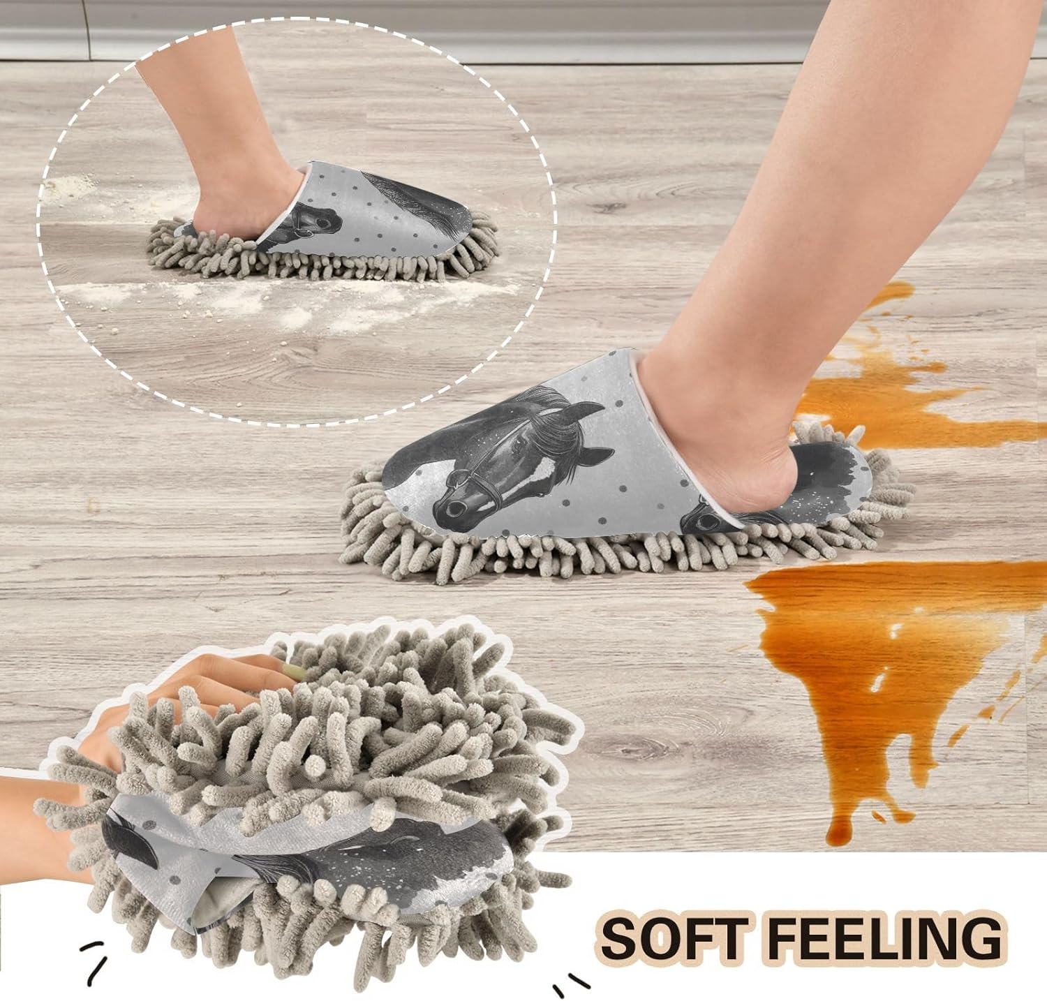 Clean Your Space with our Washable Mop Slippers