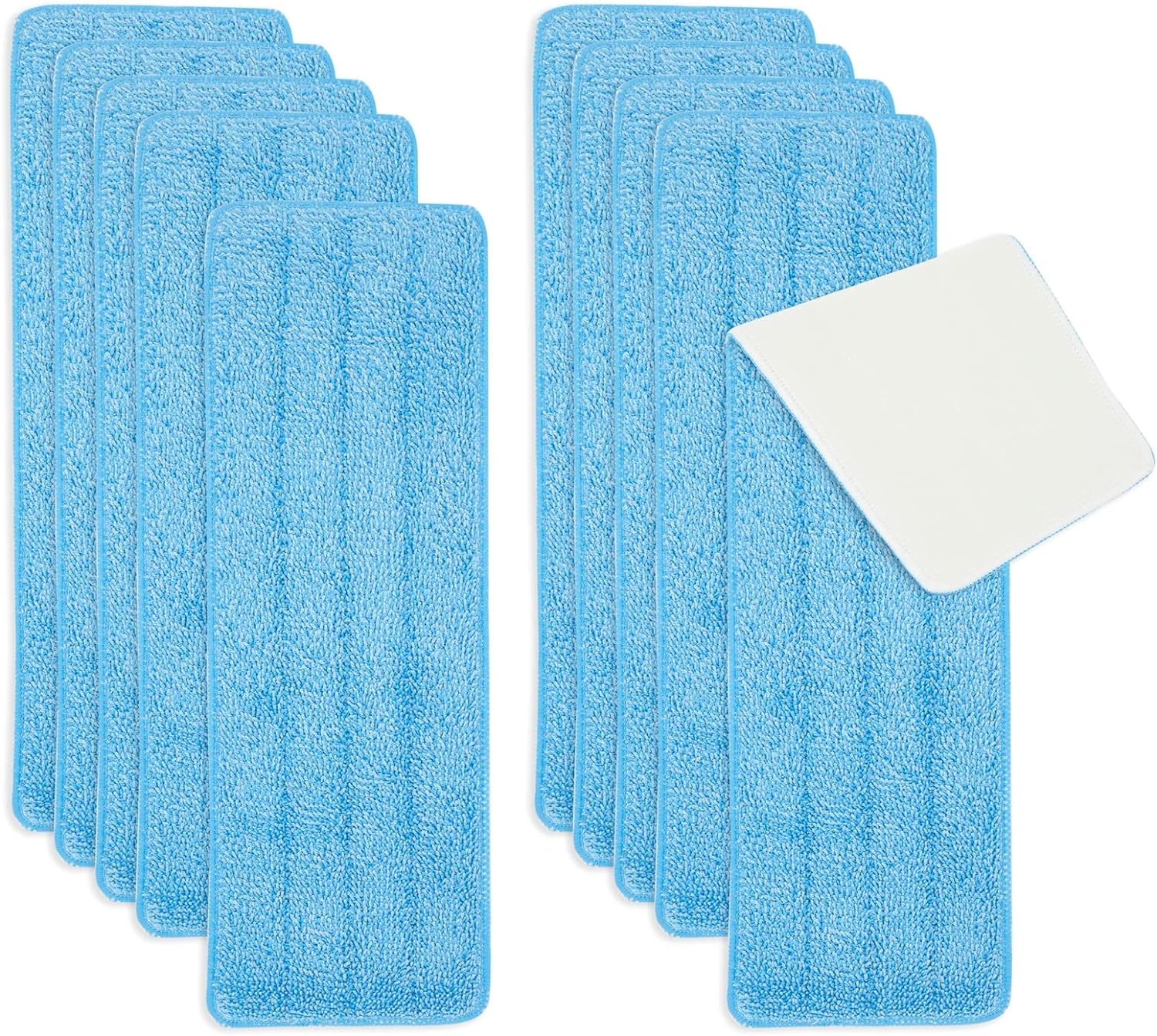 Juvale 10 Pack Microfiber Mop Pads - Reusable Washable for Hardwood Floors