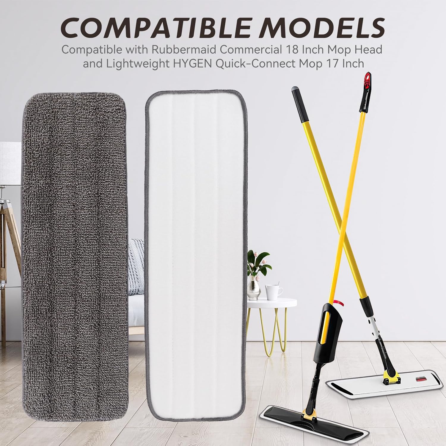 Beilan Replacement Mop Pads for Rubbermaid 17 and 18 Mops