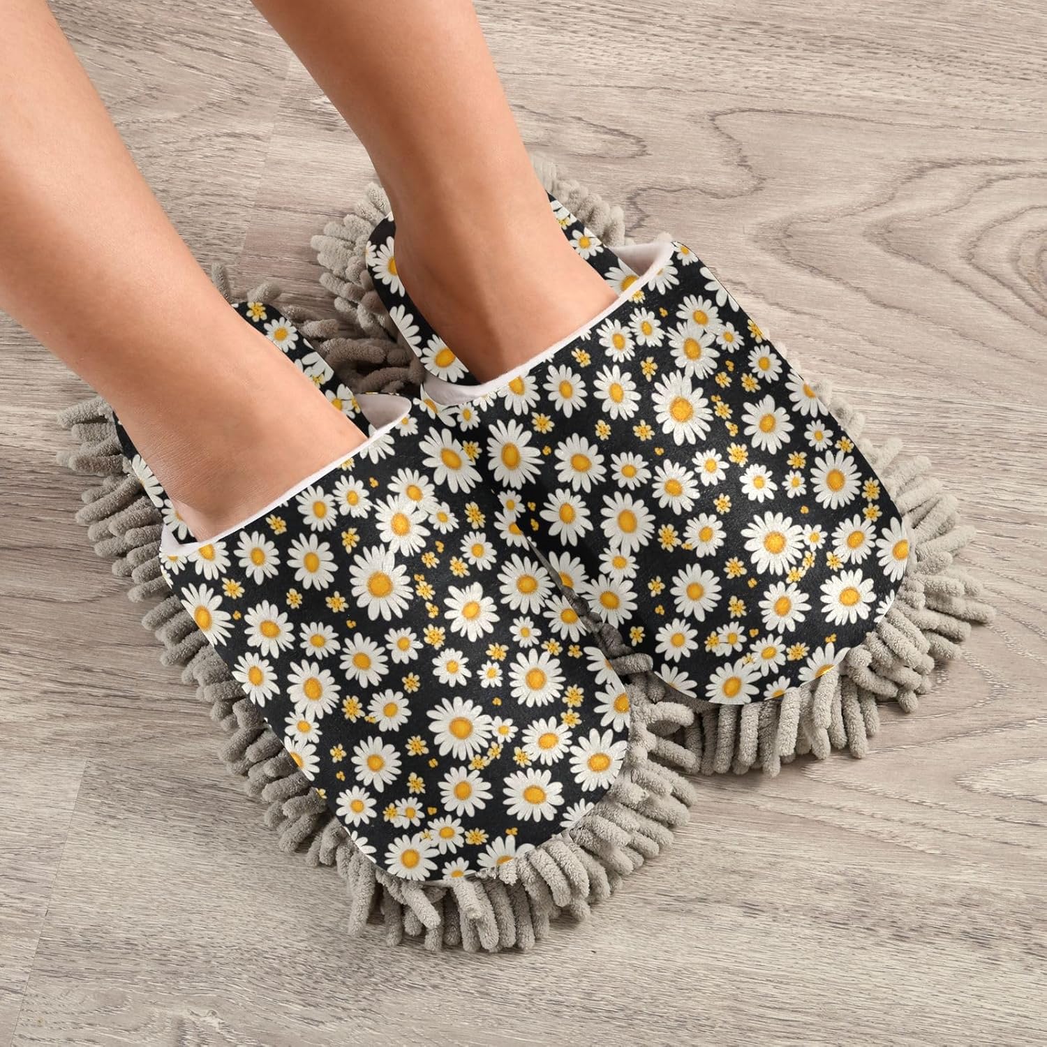 Comfortable Microfiber Mop Slippers for House Cleaning