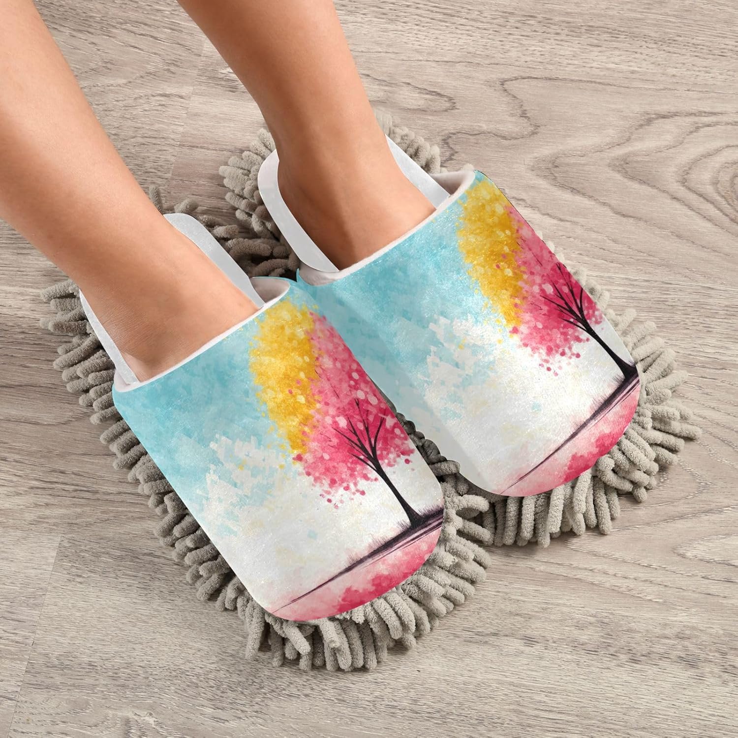 White Blue Eco-Friendly Mops Slippers for Kitchen Cleaning