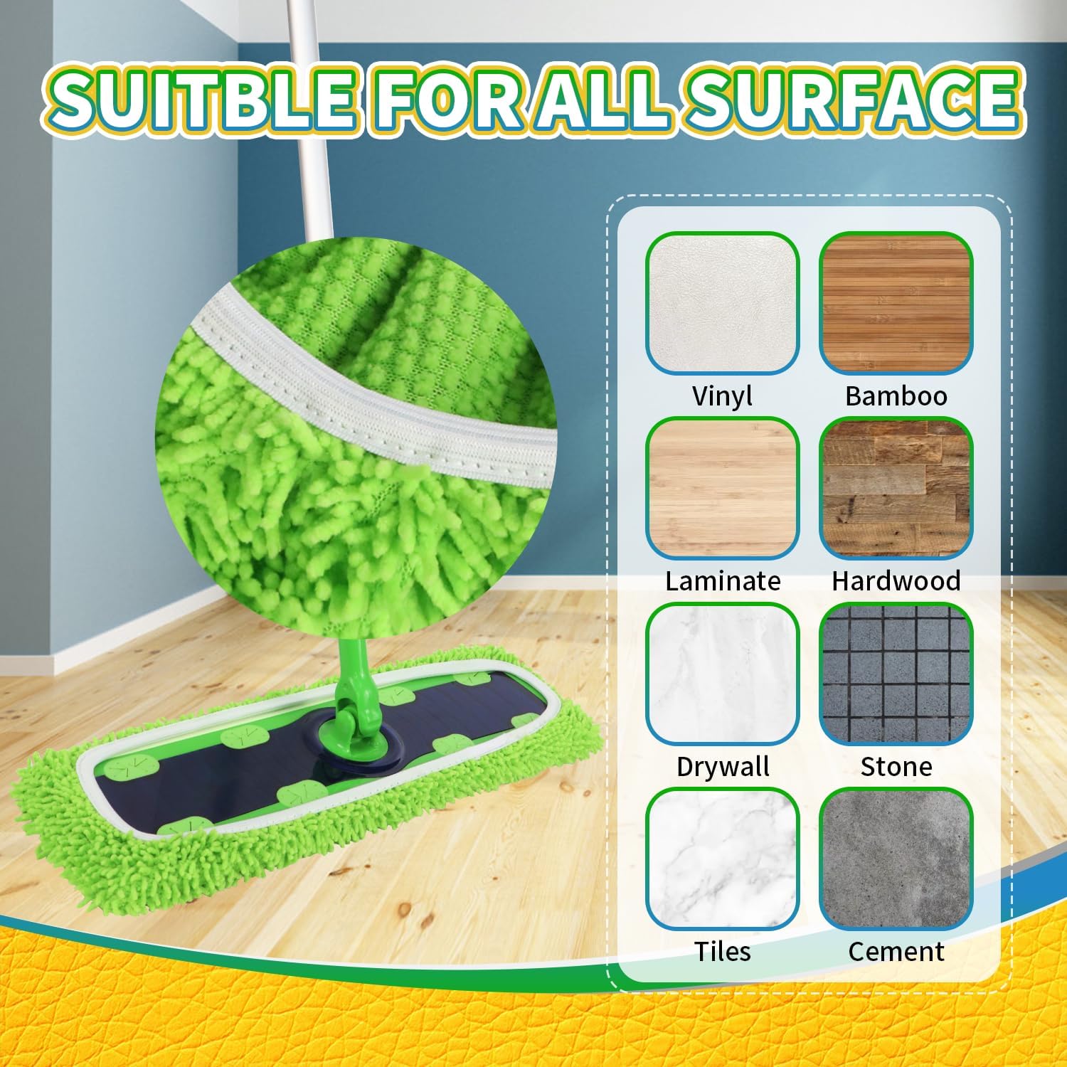 X-Large Reusable 100 Coral Fleece Mop Pads