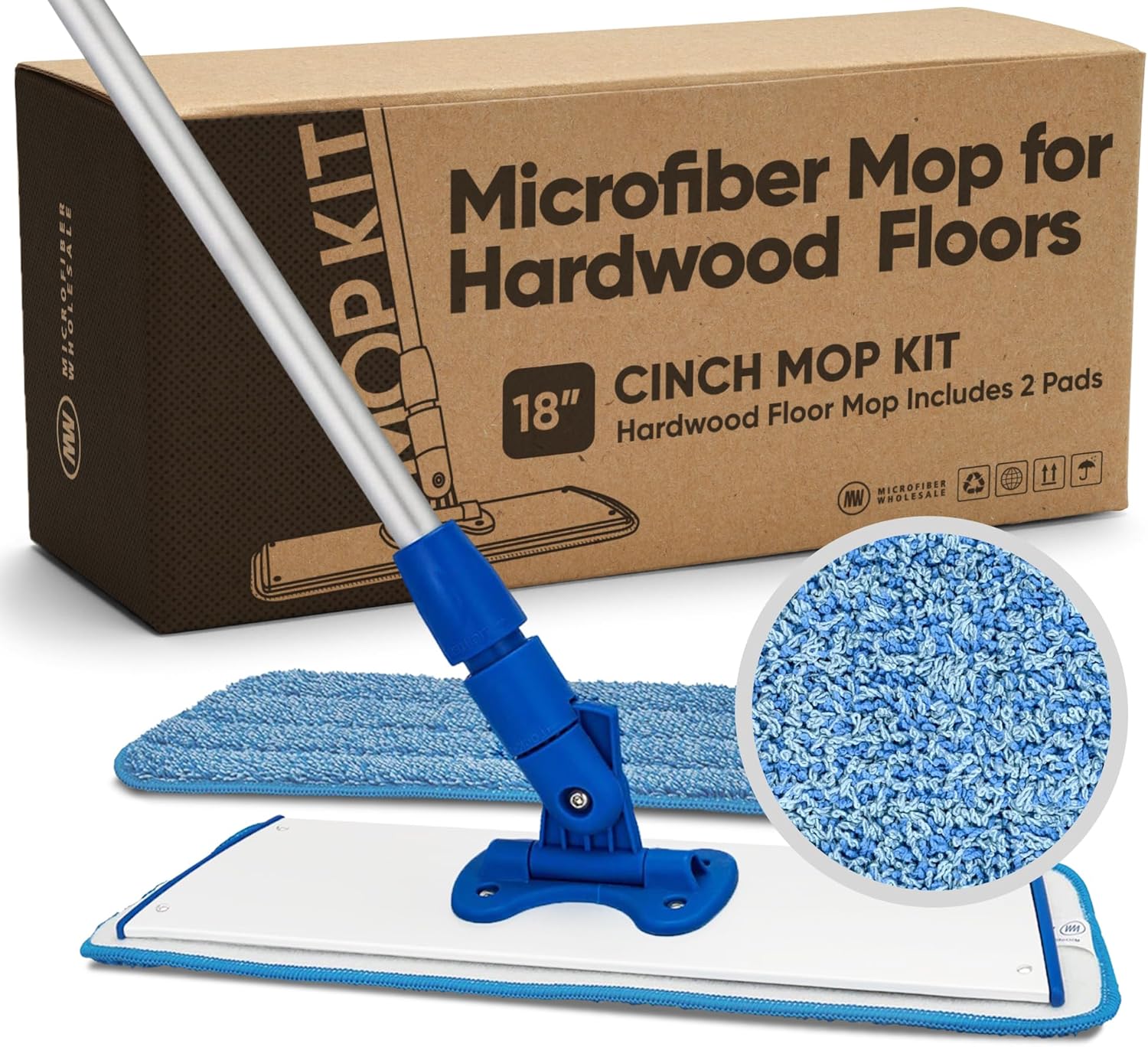 Cinch Mop - Microfiber Mop for Hardwood Floors