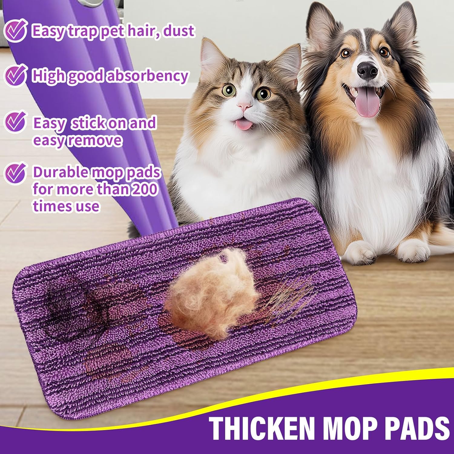 Panda Grip 6 Pack Microfiber Mop Pads Refills