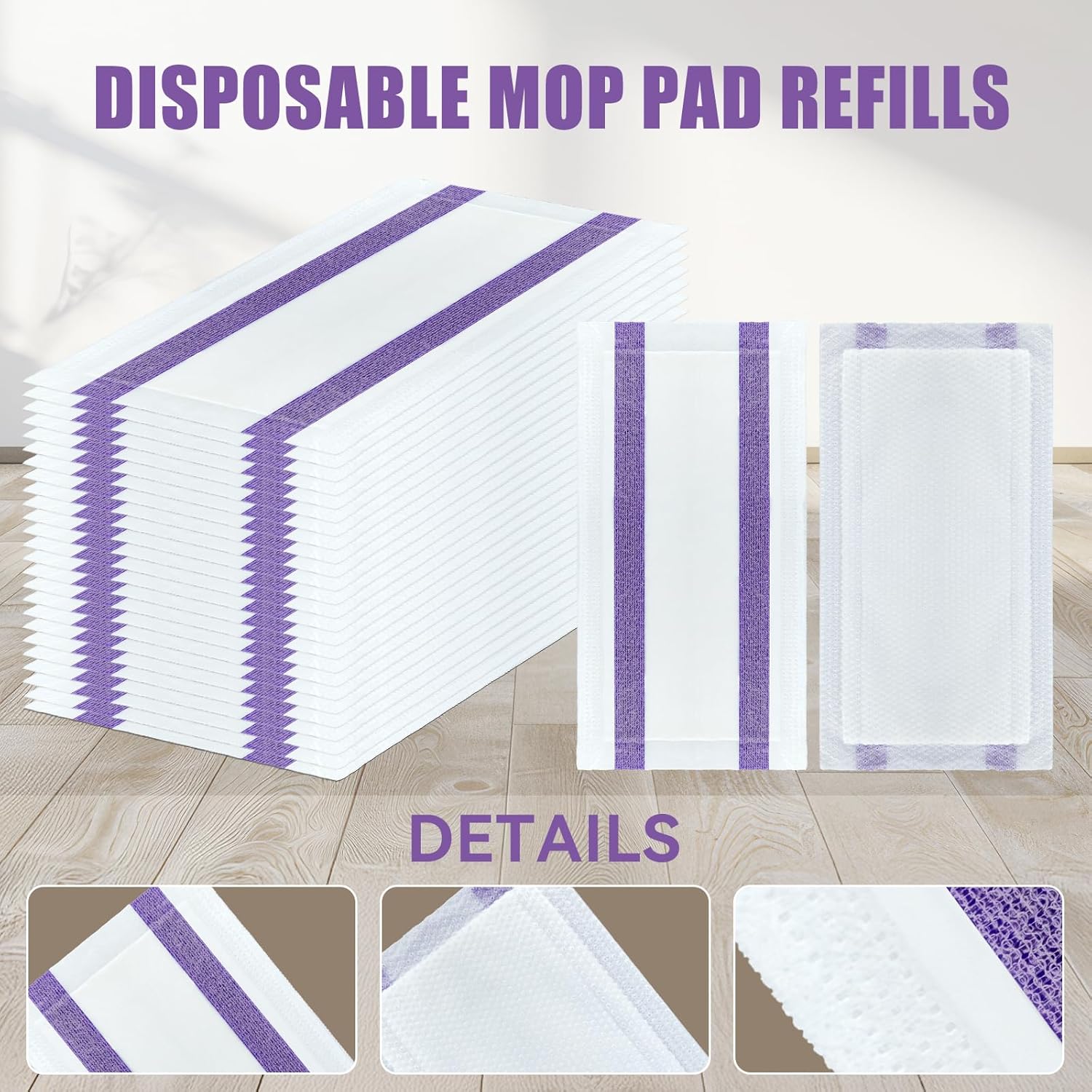 40 Pack Disposable Mop Pad Refills for Swiffer Wet Jet Spray Mop