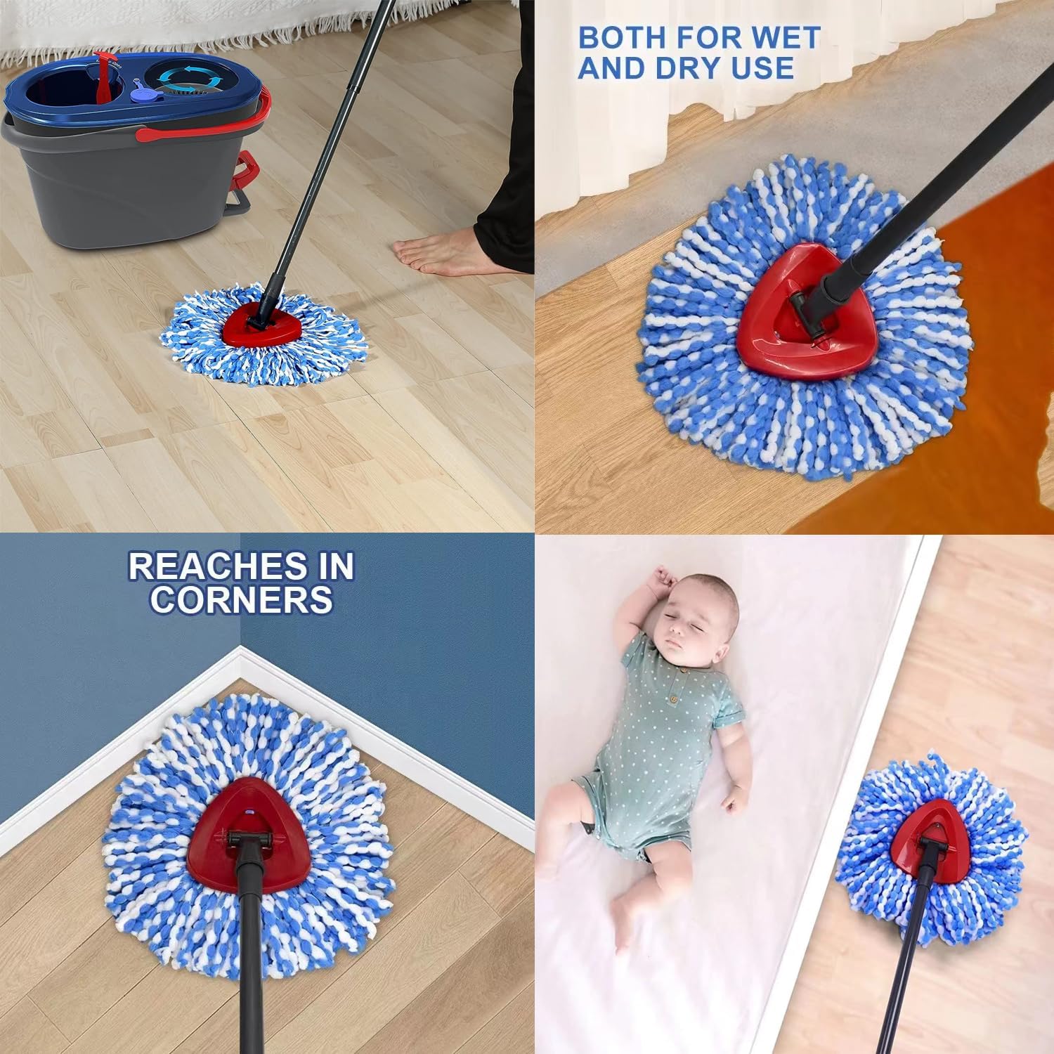 Microfiber Mop Refill for Ocedar RinseClean 2-Tank System