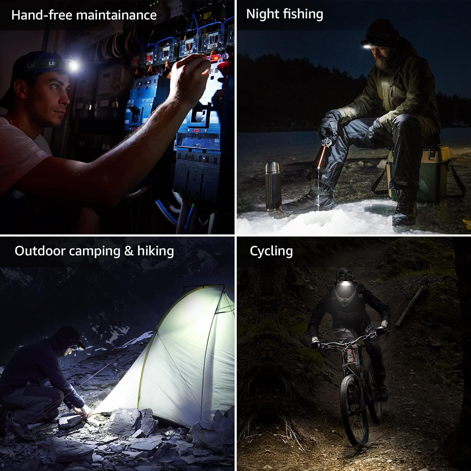 Lepro 320015 2-Piece 1300Lux Headlamp