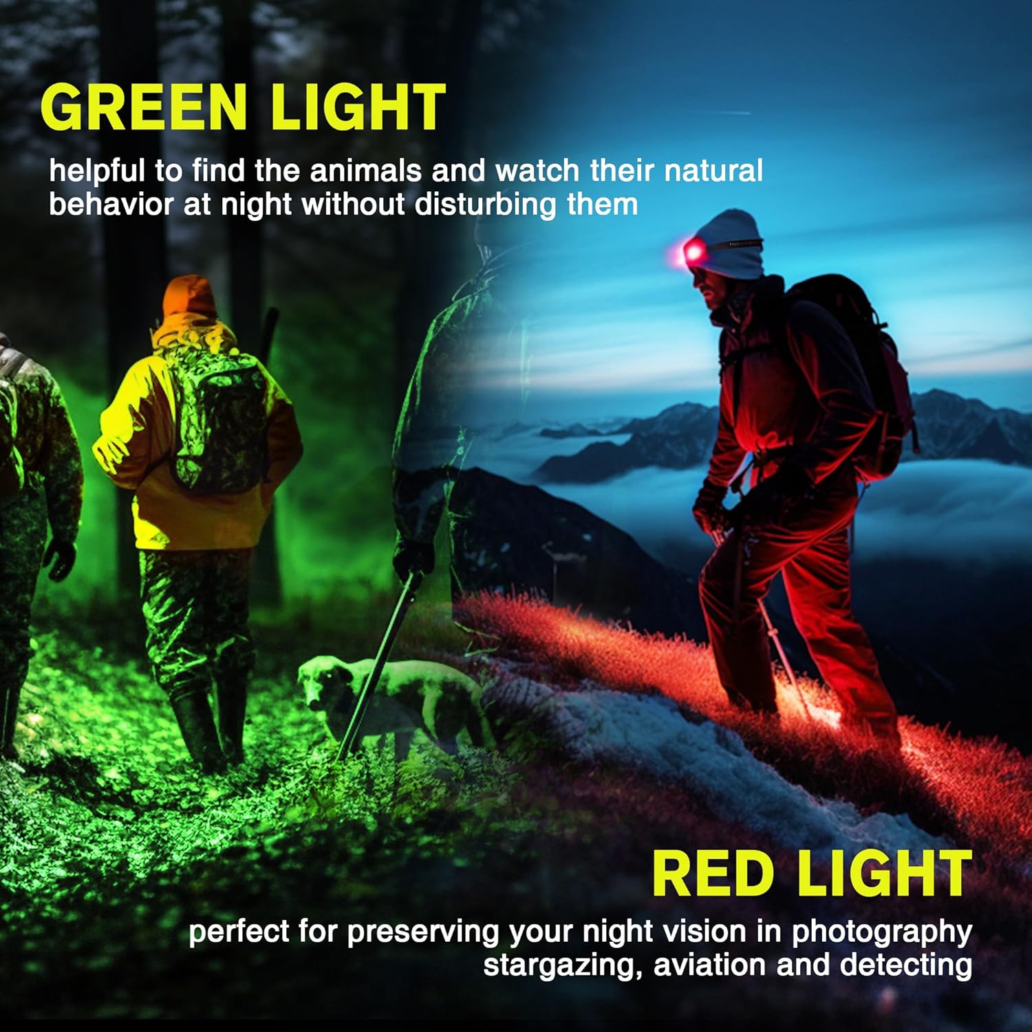 Favorlite Headlamp Rechargeable 2-Pack 1300 Lumen White