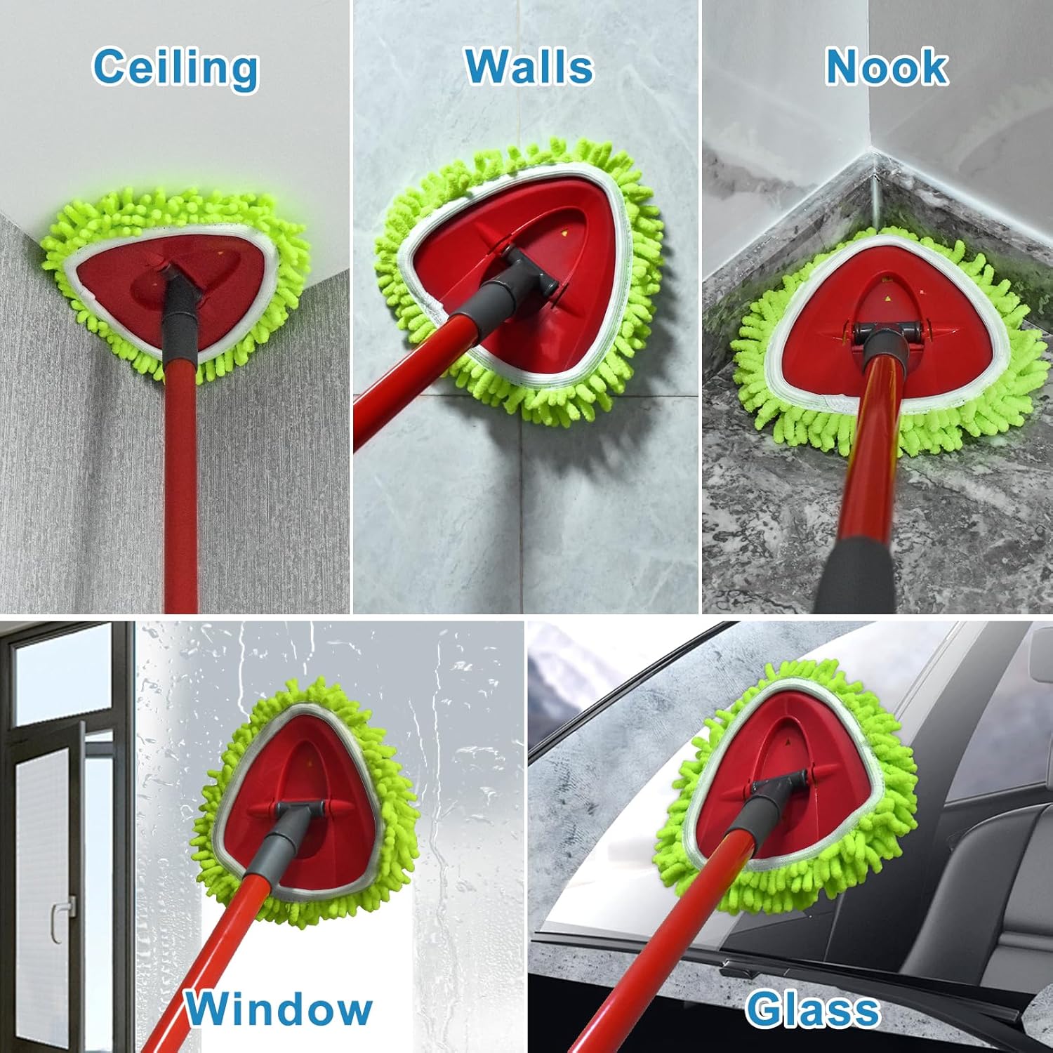 YuunaieChenille Mop Replacement for O Cedar System Soft Durable Mop Head Set