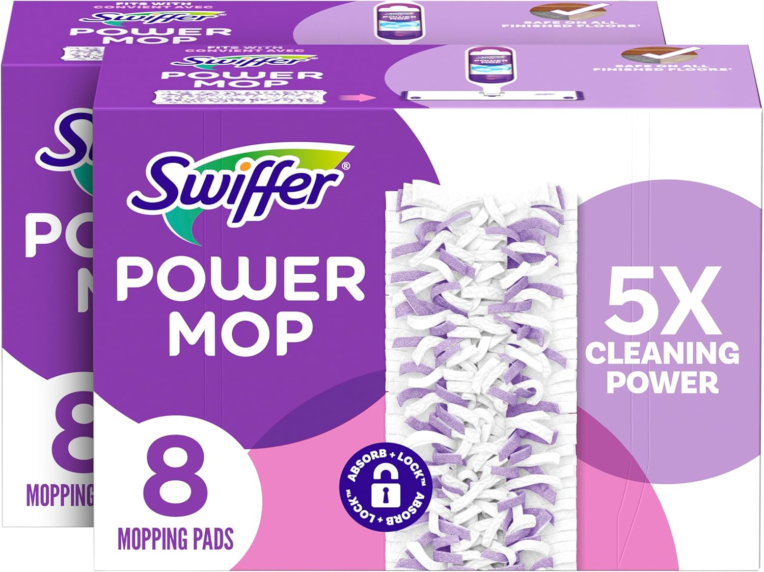 Swiffer PowerMop R1 Refill Pads - Multi-Surface 8 Count Pack of 2