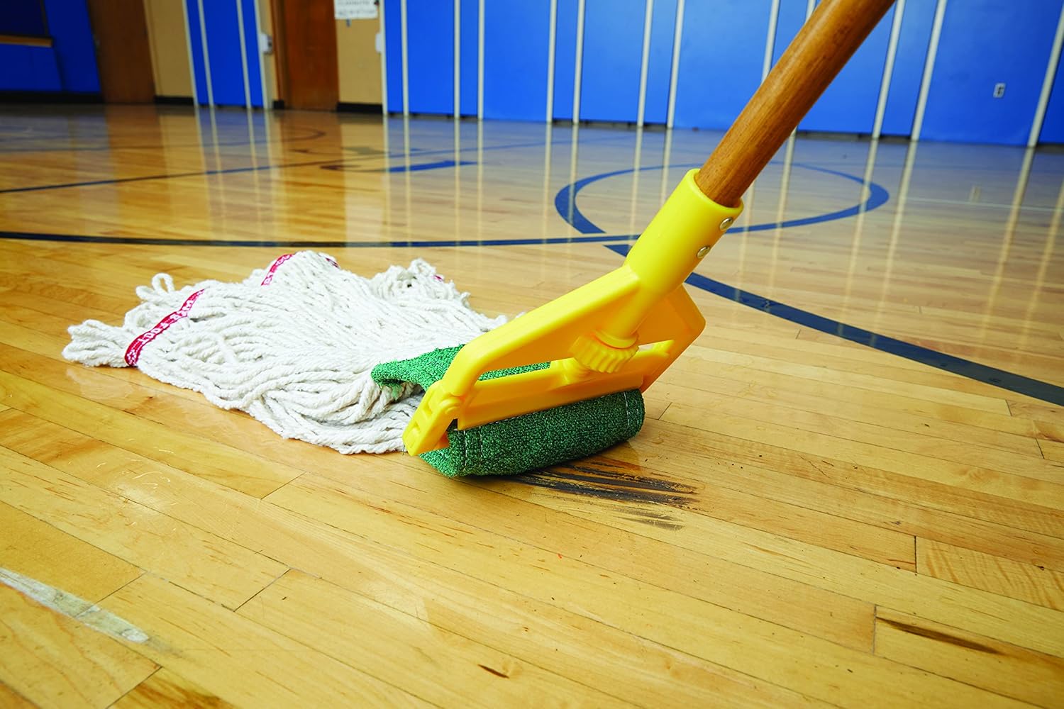60 HardWOOD WET MOP HANDLE NATURAL SECURE DURABLE FOR COMMERCIAL USE