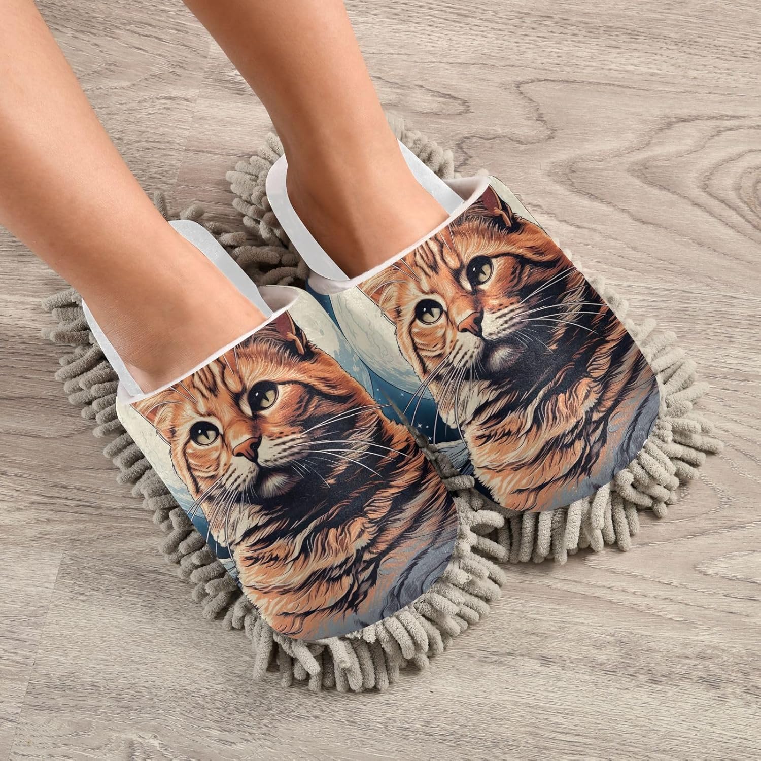 Cozy Cleaning Washable Mop Slippers for Home Floors