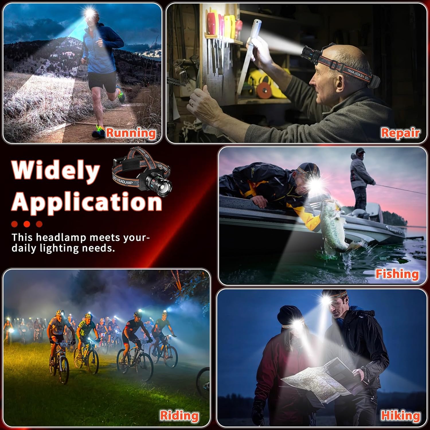 Bright Powerful and Waterproof Headlamp for Camping and Hiking