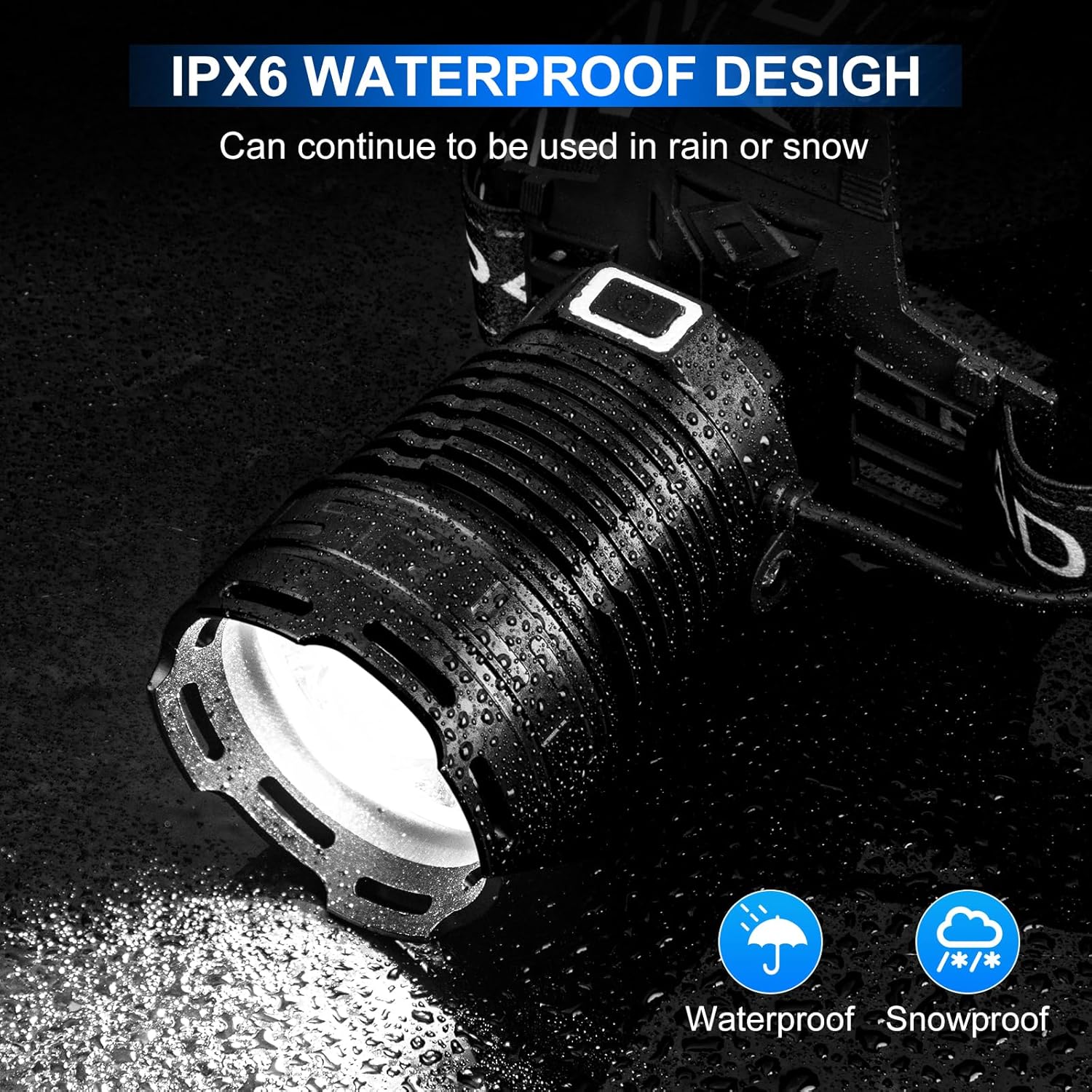 990000 Lumens Rechargeable Headlamp