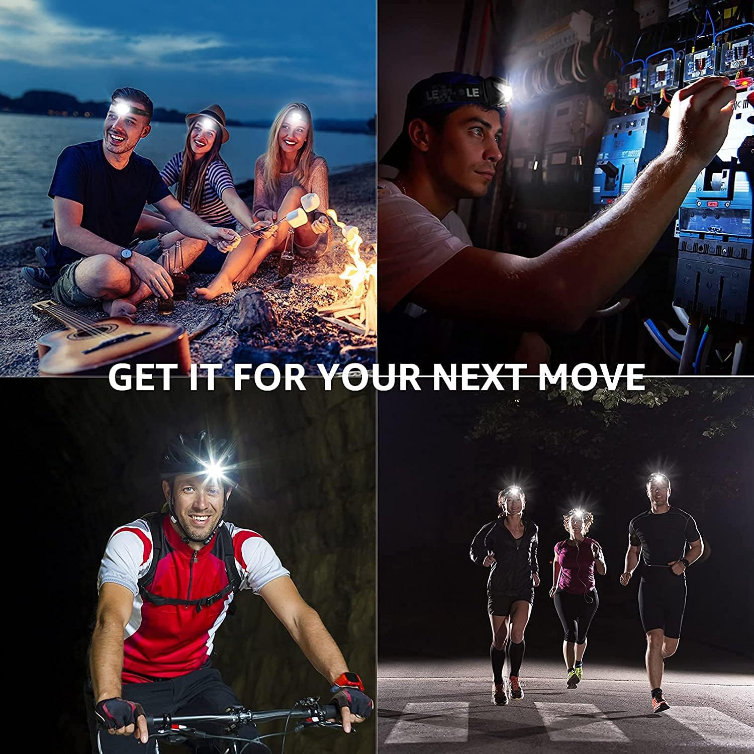 Lepro LED Headlamp - 150 Lumen Super Bright with 5 Modes