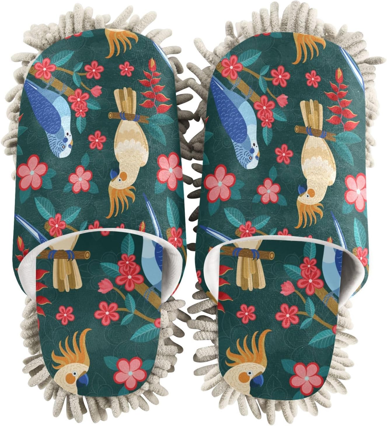 Kigai Microfiber Slippers Parrots ML Size Soft Durable Floor Cleaner