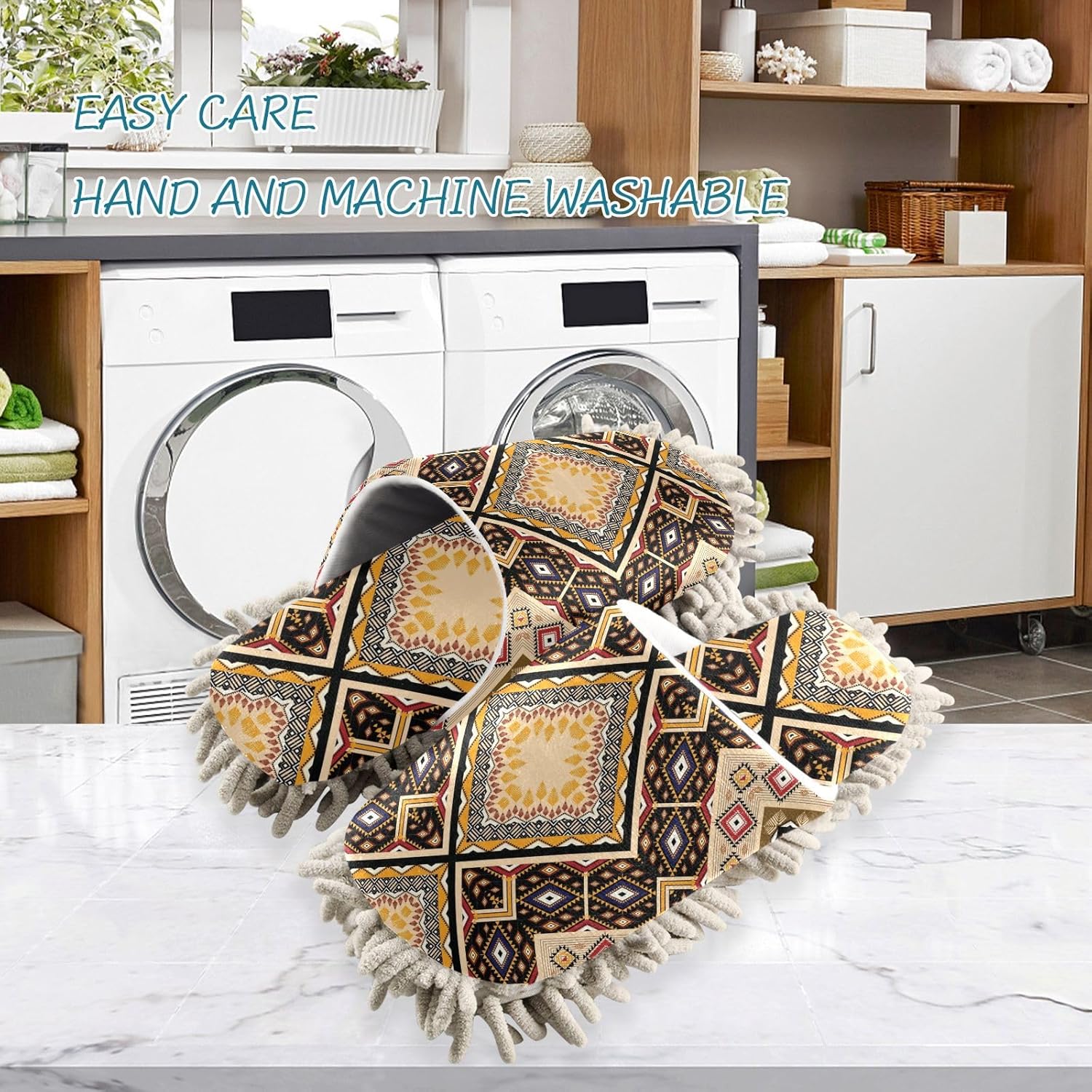 Kigai Microfiber Slippers for Floor Cleaning Soft Washable and Comfortable