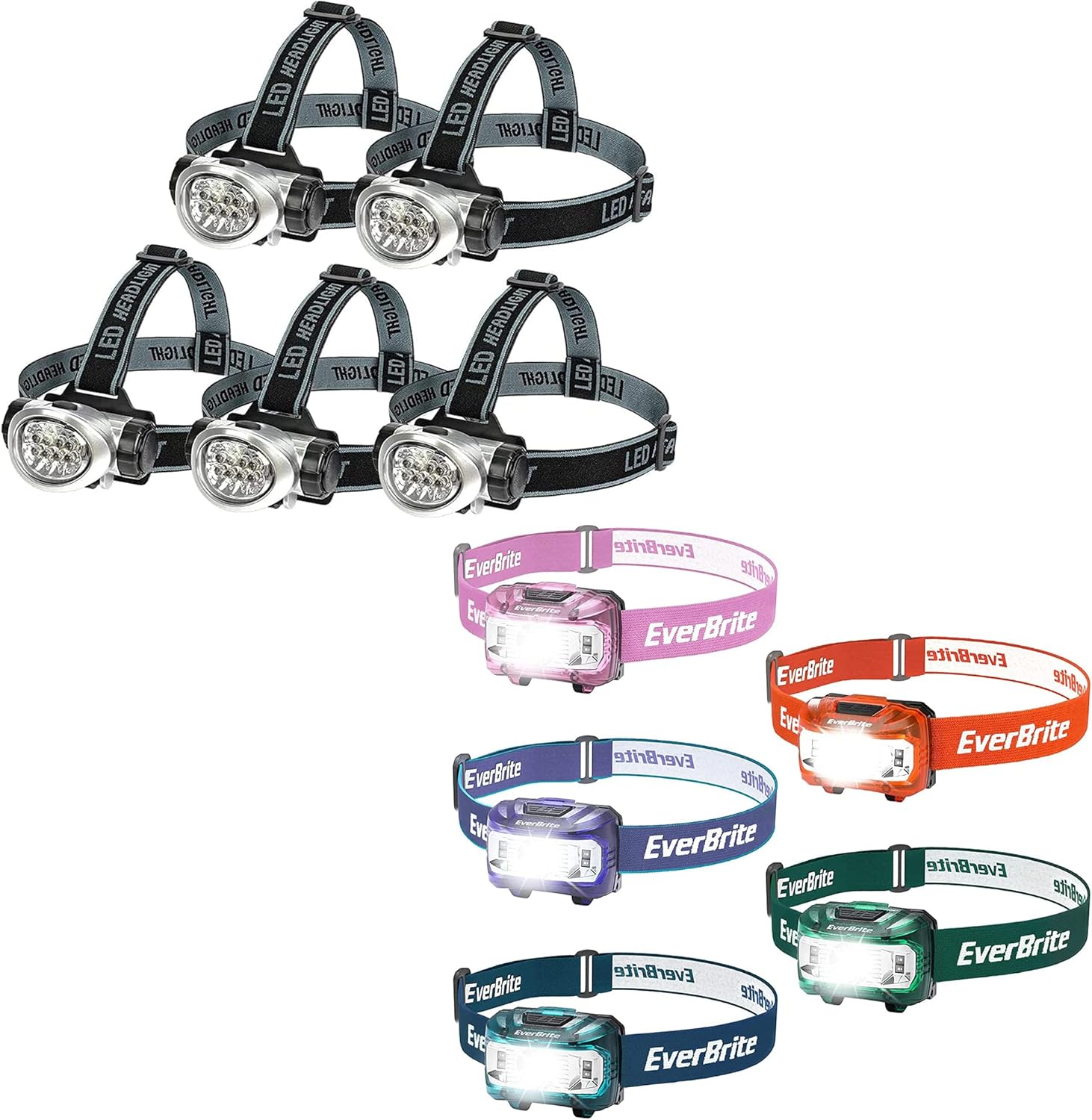 EverBrite 5 Pack 4 Lighting Modes Headlamp