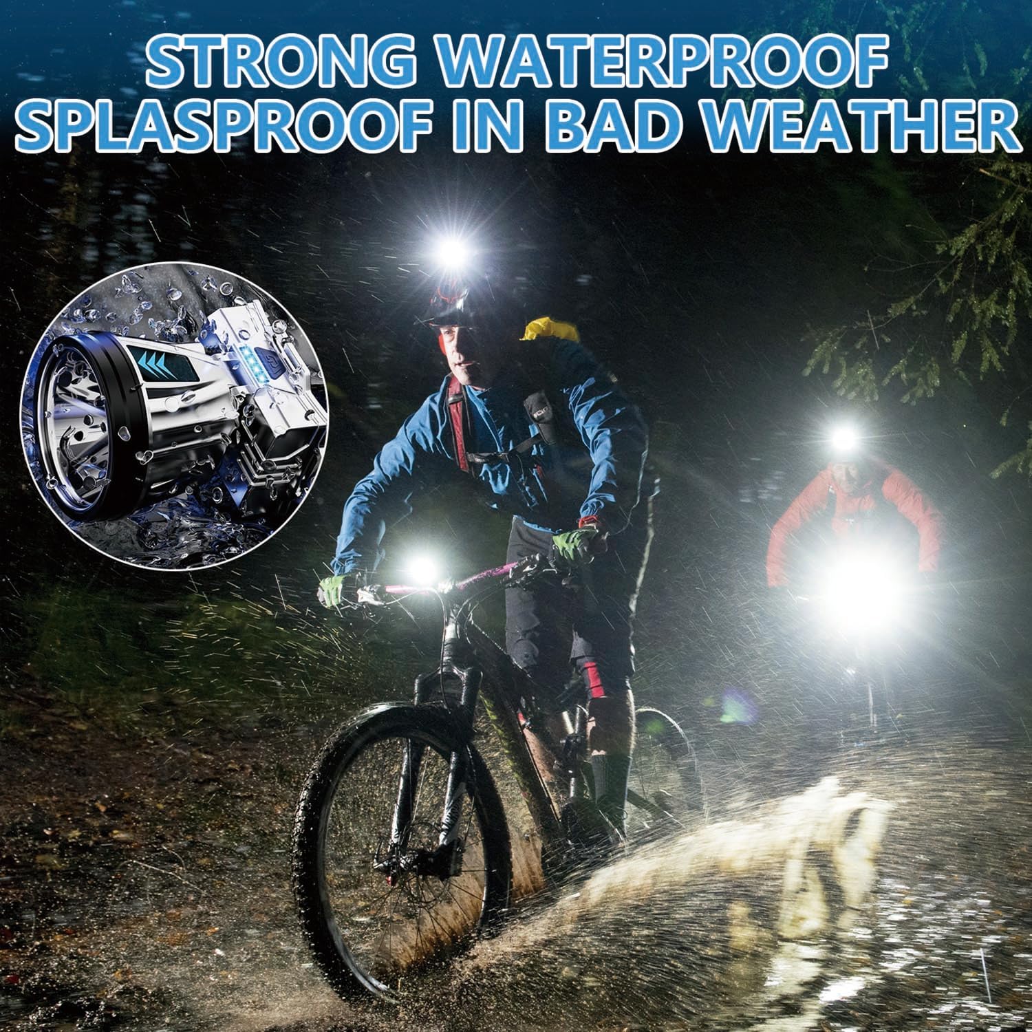 Bright Rechargeable LED Headlamp Camping Hiking More