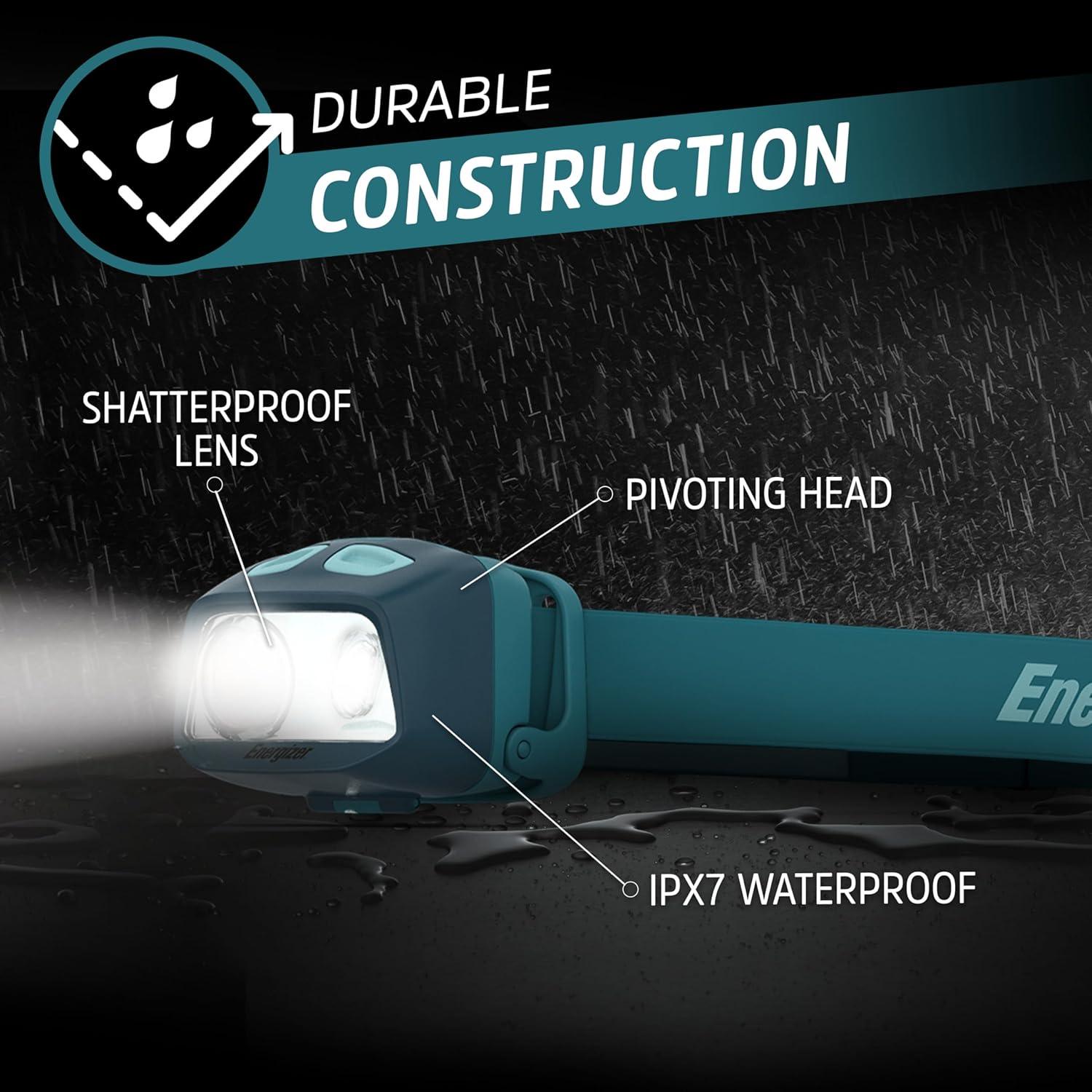 Energizer HDL40 Compact LED Headlamp with 3 AAA Batteries