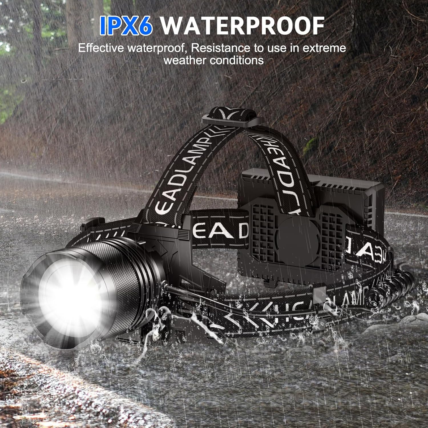 Cinlinso 990000 Lumens 90 Adjustable Headlamp