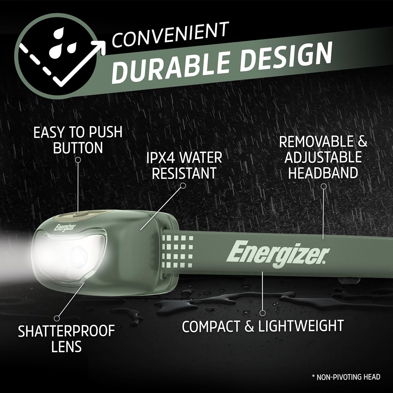 Energizer Universal LED Headlamp Pack of 2