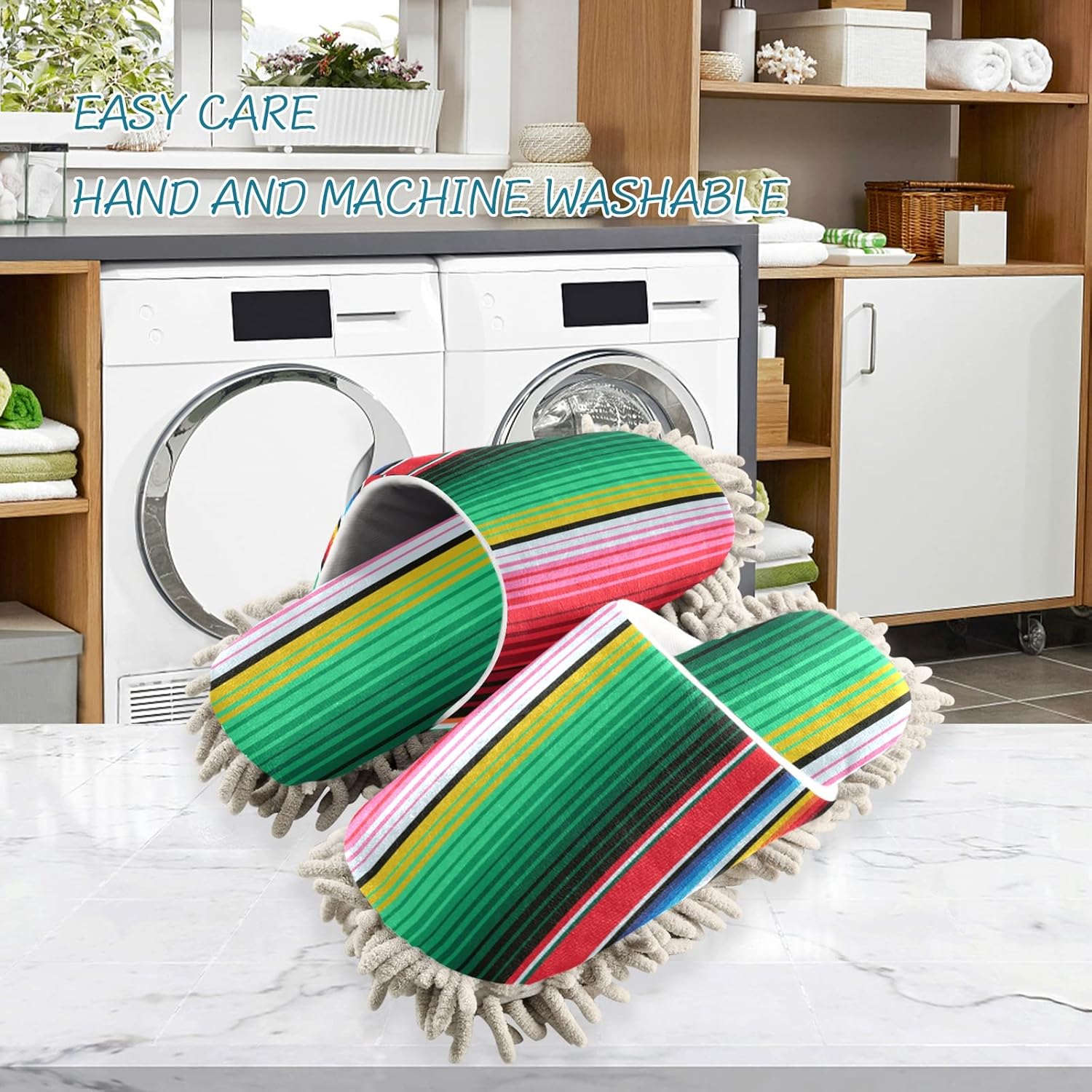 Xigua Microfiber Cleaning Slippers House Floor Dust Cleaner