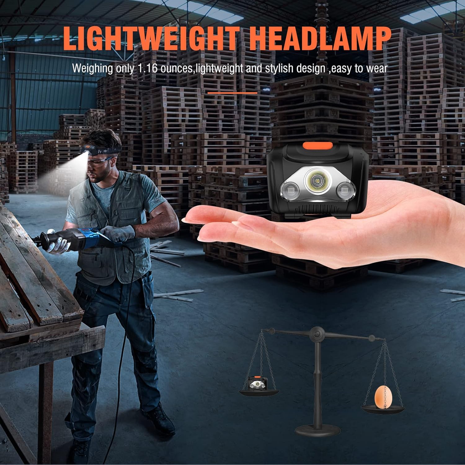 Red White Light Headlamp 2-Pack