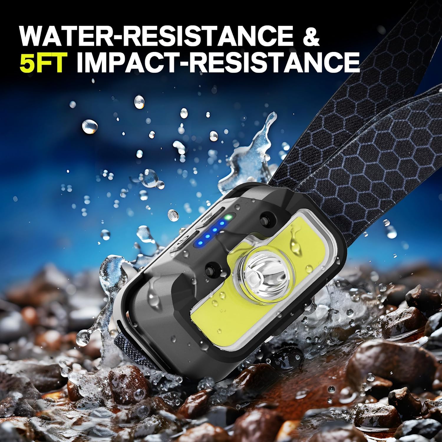Favorlite Headlamp Rechargeable 2-Pack 1300 Lumen White