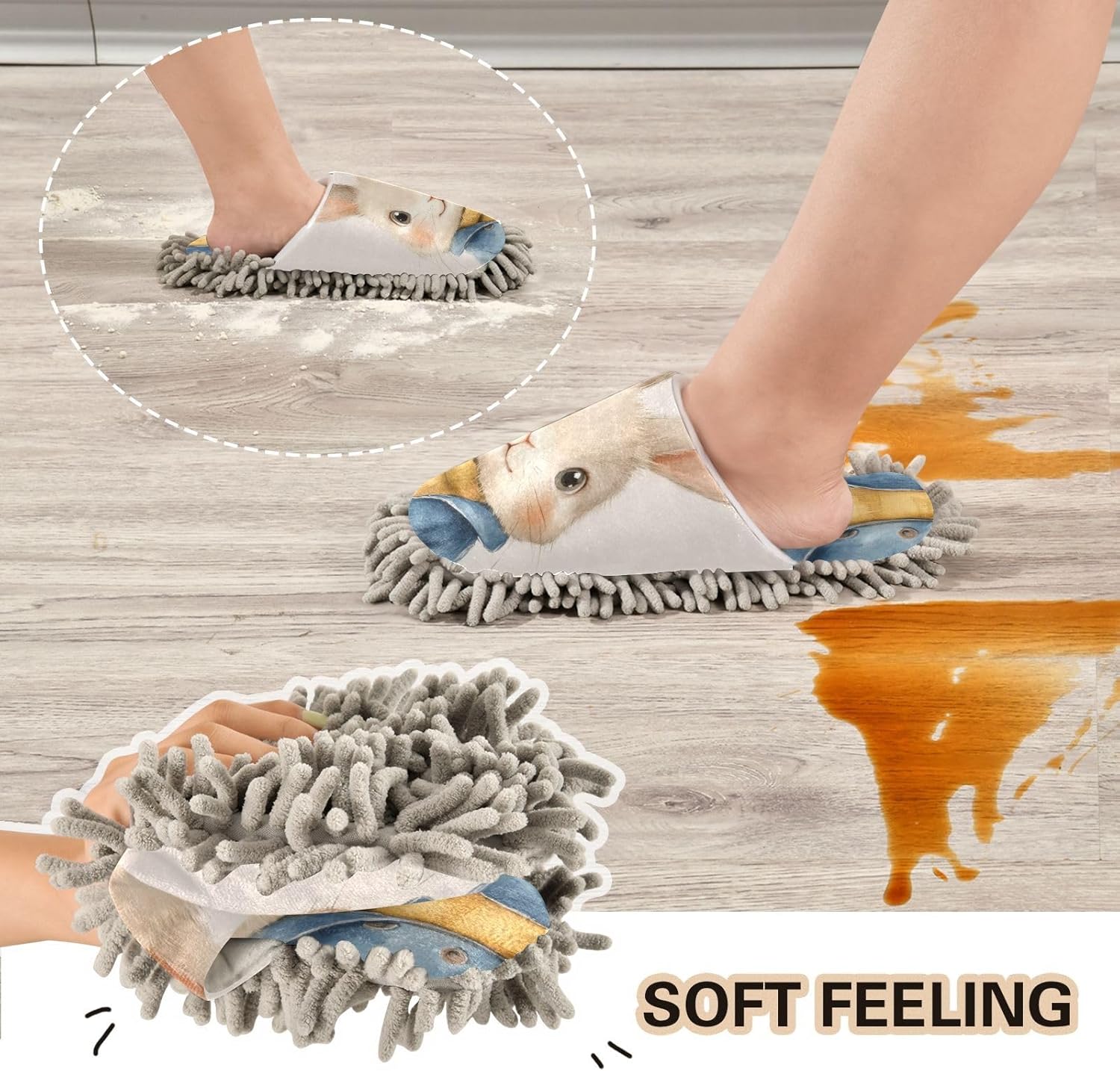 Microfiber Rabbit Slippers Mop