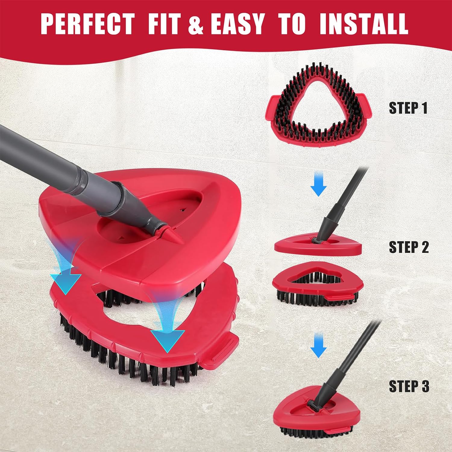 Tidy Monster scrub brush replacement head for bathroom and kitchen cleaning