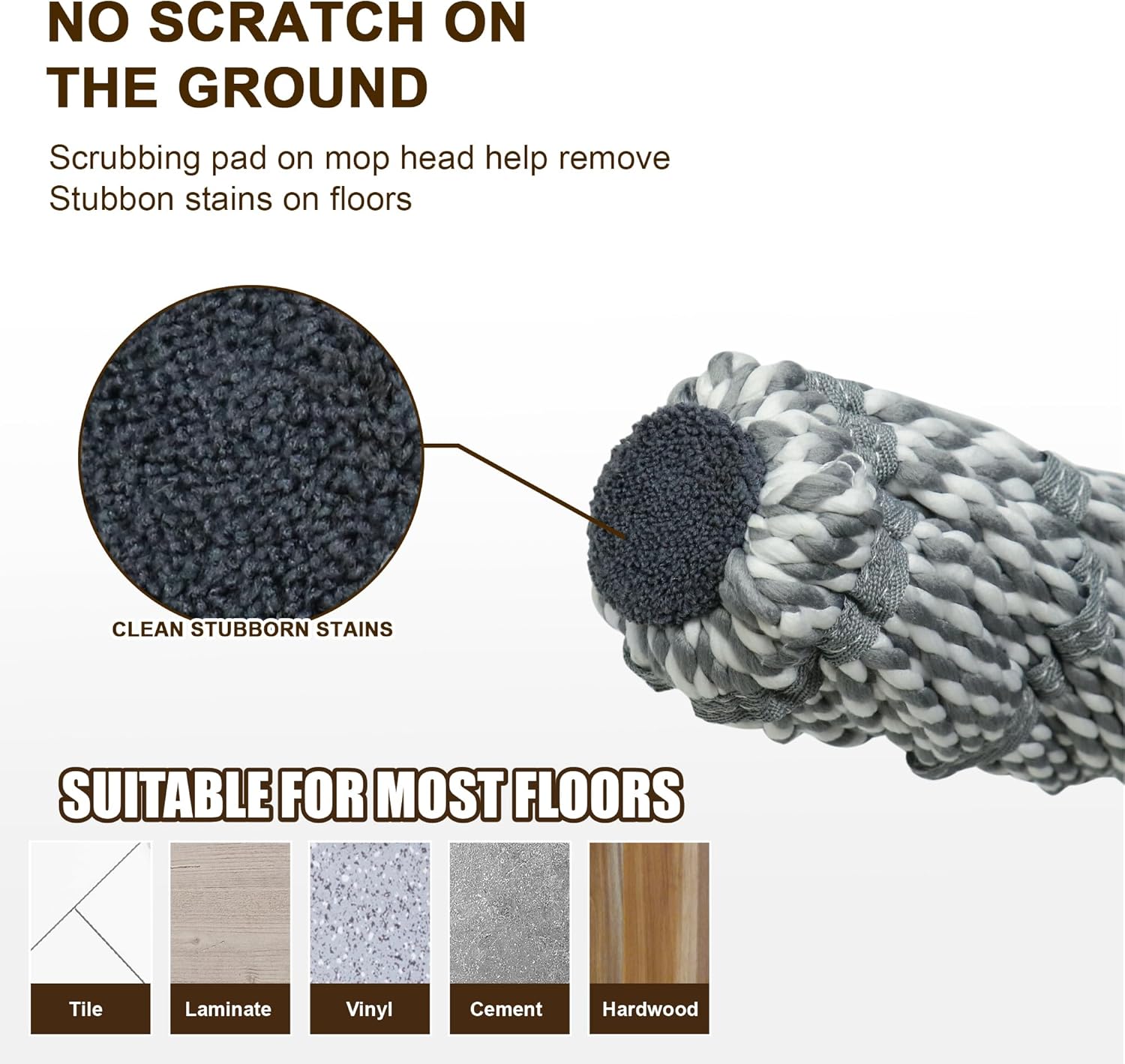 Self-Wringing Twist Mop with 525 Inch Handle