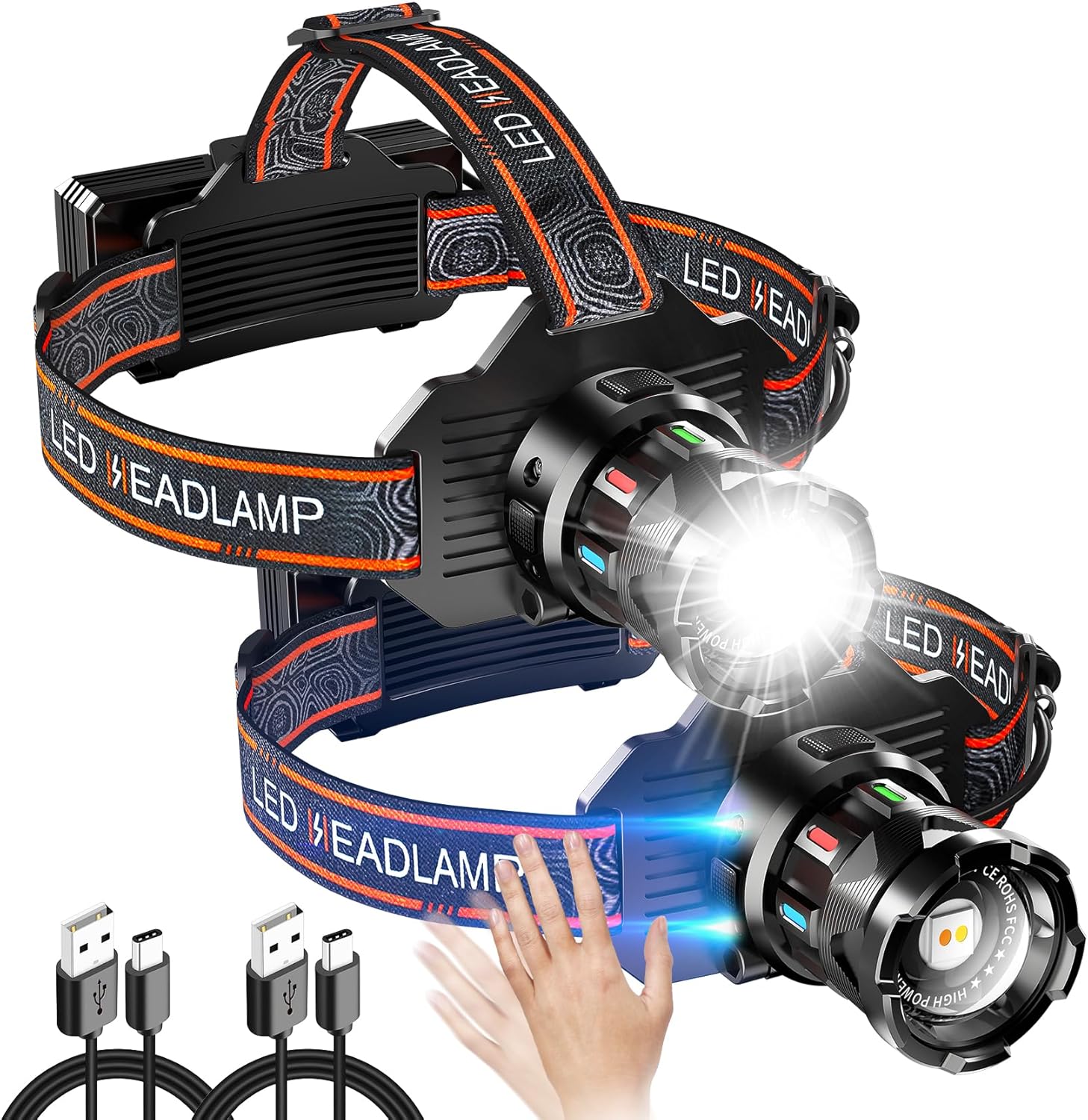 Bright Powerful and Waterproof Headlamp for Camping and Hiking