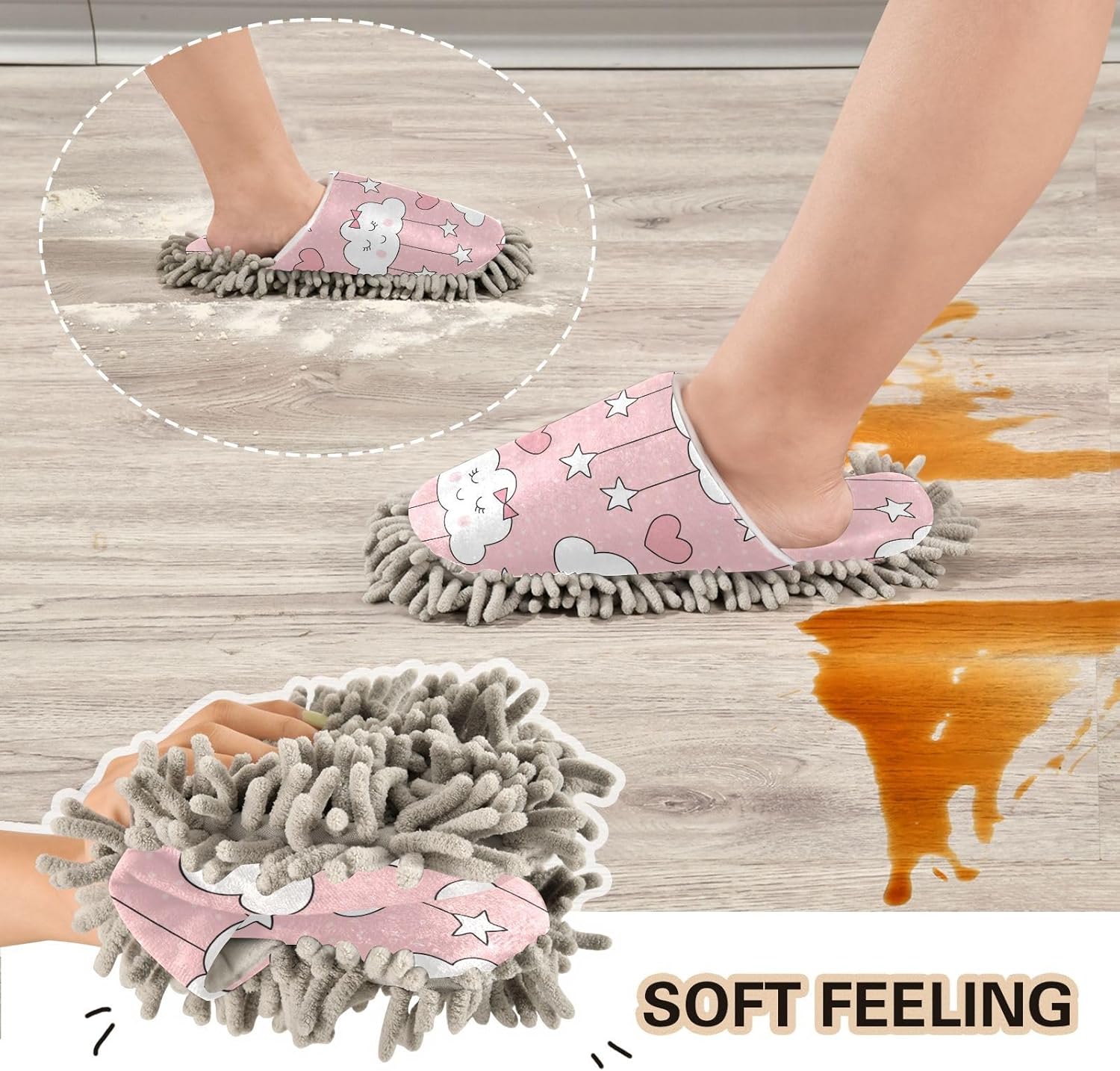 Kigai Microfiber Slippers Durable Soft for Mopping and More