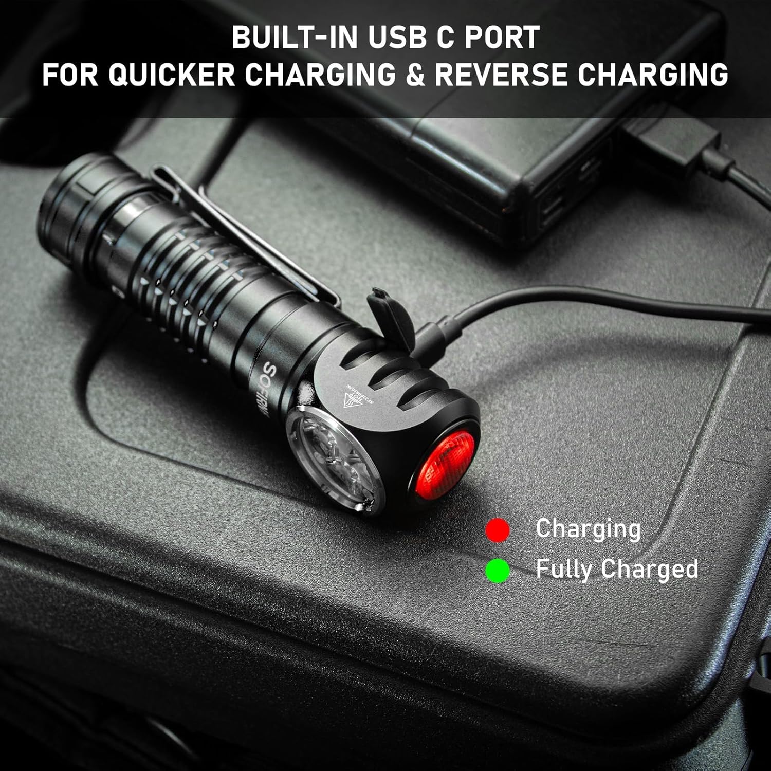 4000 Lumen Rechargeable Headlamp with 9 Light Modes and IP68 Waterproofing