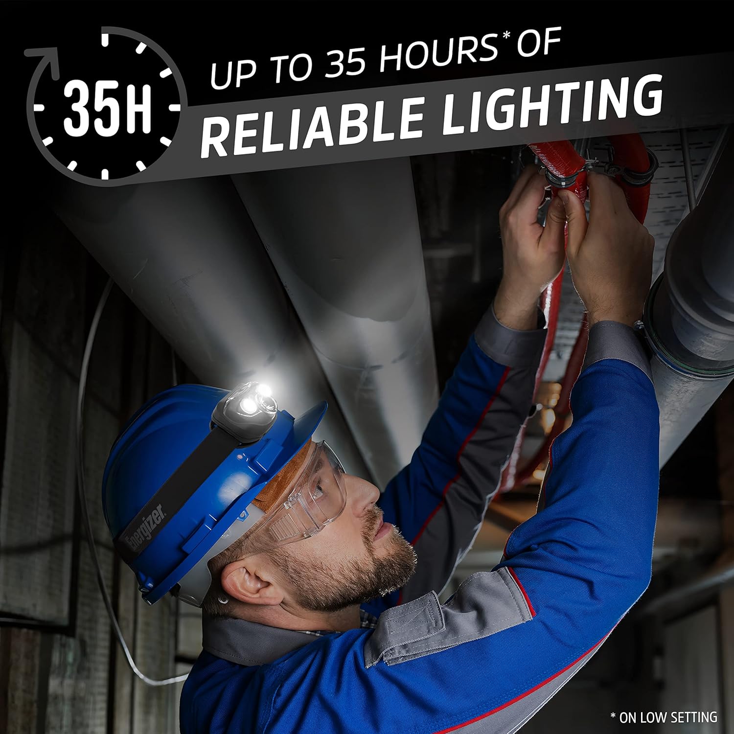 Energizer LED Headlamp PRO 2-Pack Durable Reliable for Survival Beyond