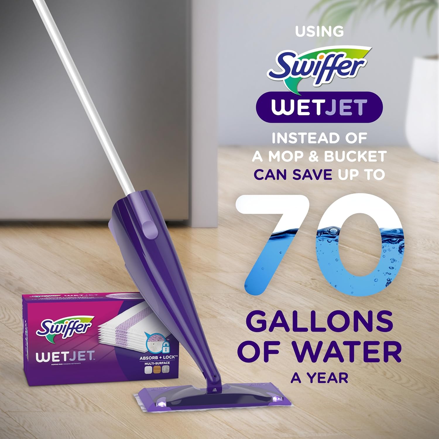 Swiffer WetJet Hardwood Floor Cleaner Spray Mop Pad Refill 24 Count