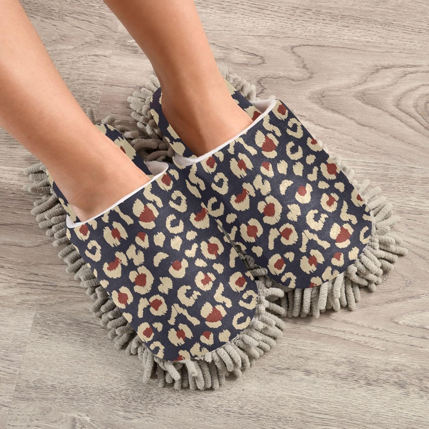 Kigai Microfiber Retro Leopard Floor Slippers