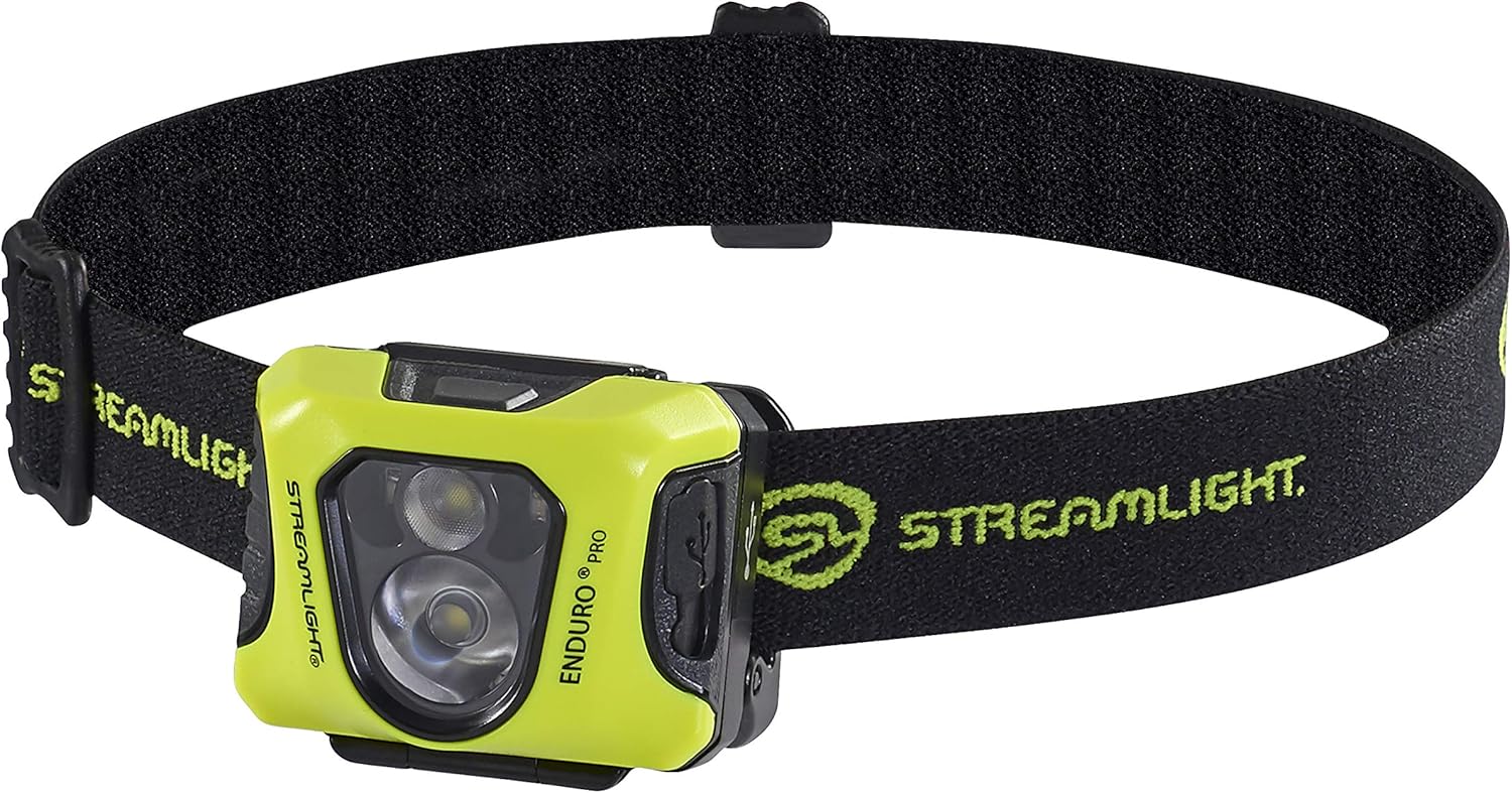 200-Lumen LED Headlamp with Rechargeable Battery and Elastic Head strap Yellow