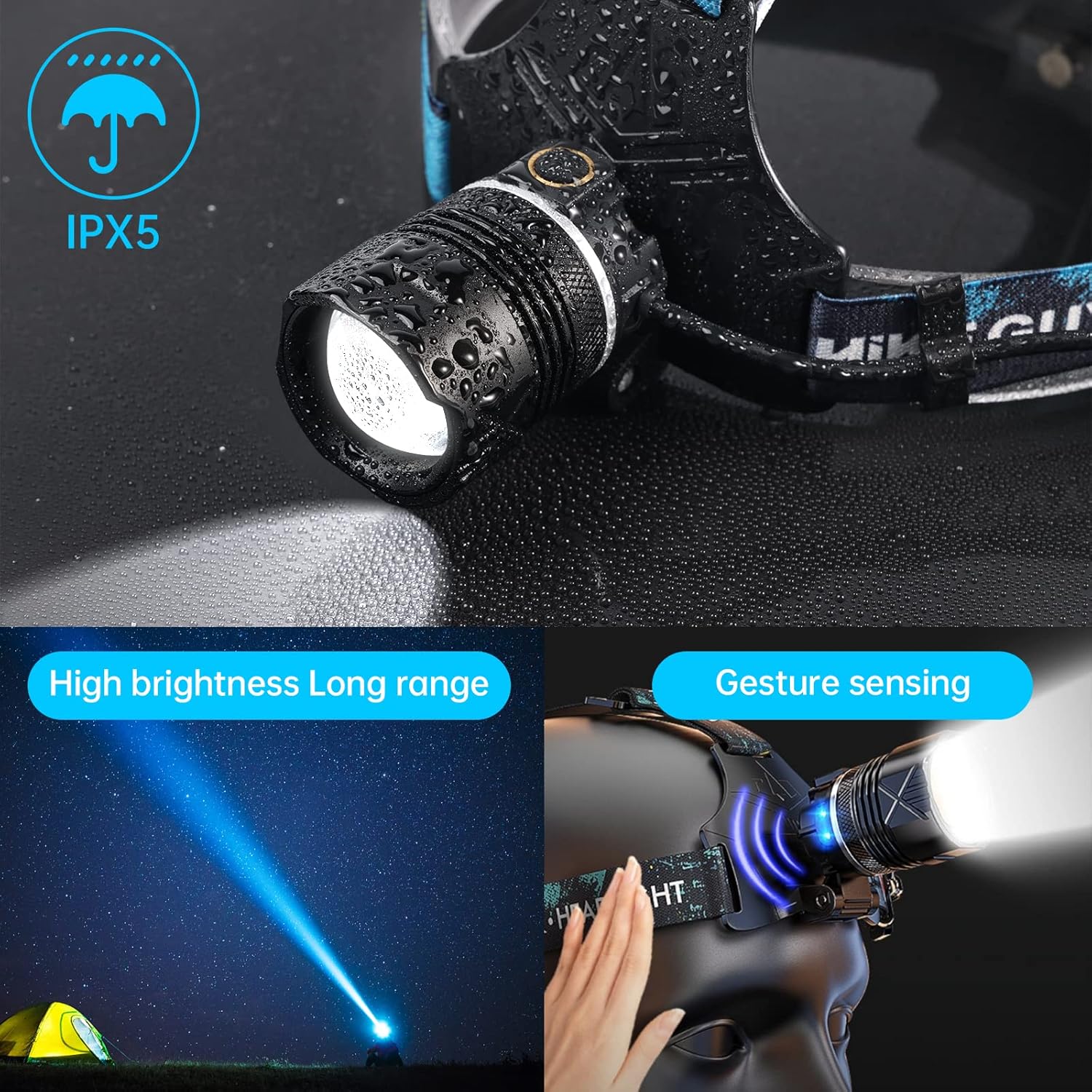 10000 Lumens Adjustable Headlamp